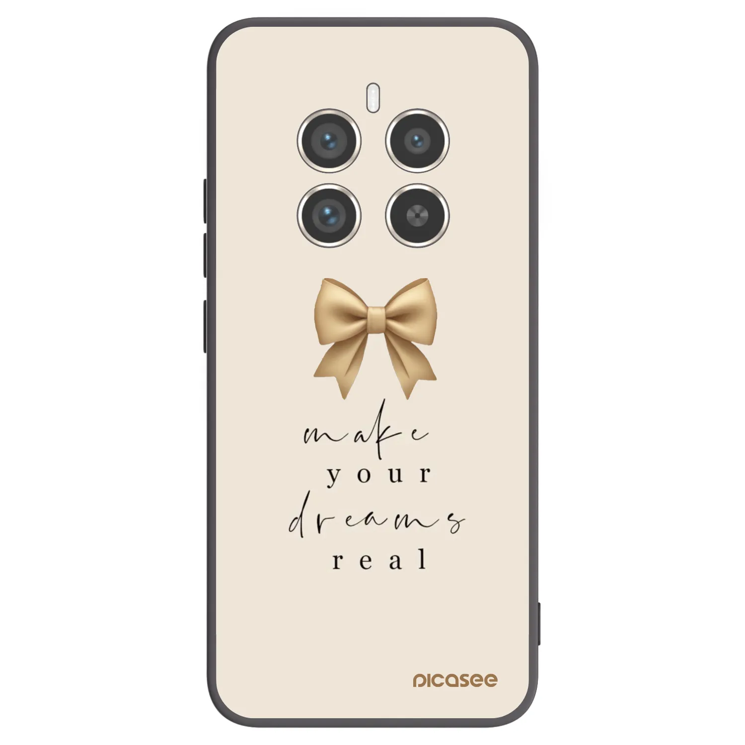 Picasee fekete szilikon tok az alábbi mobiltelefonokra Realme 12 Pro 5G - Golden Dream