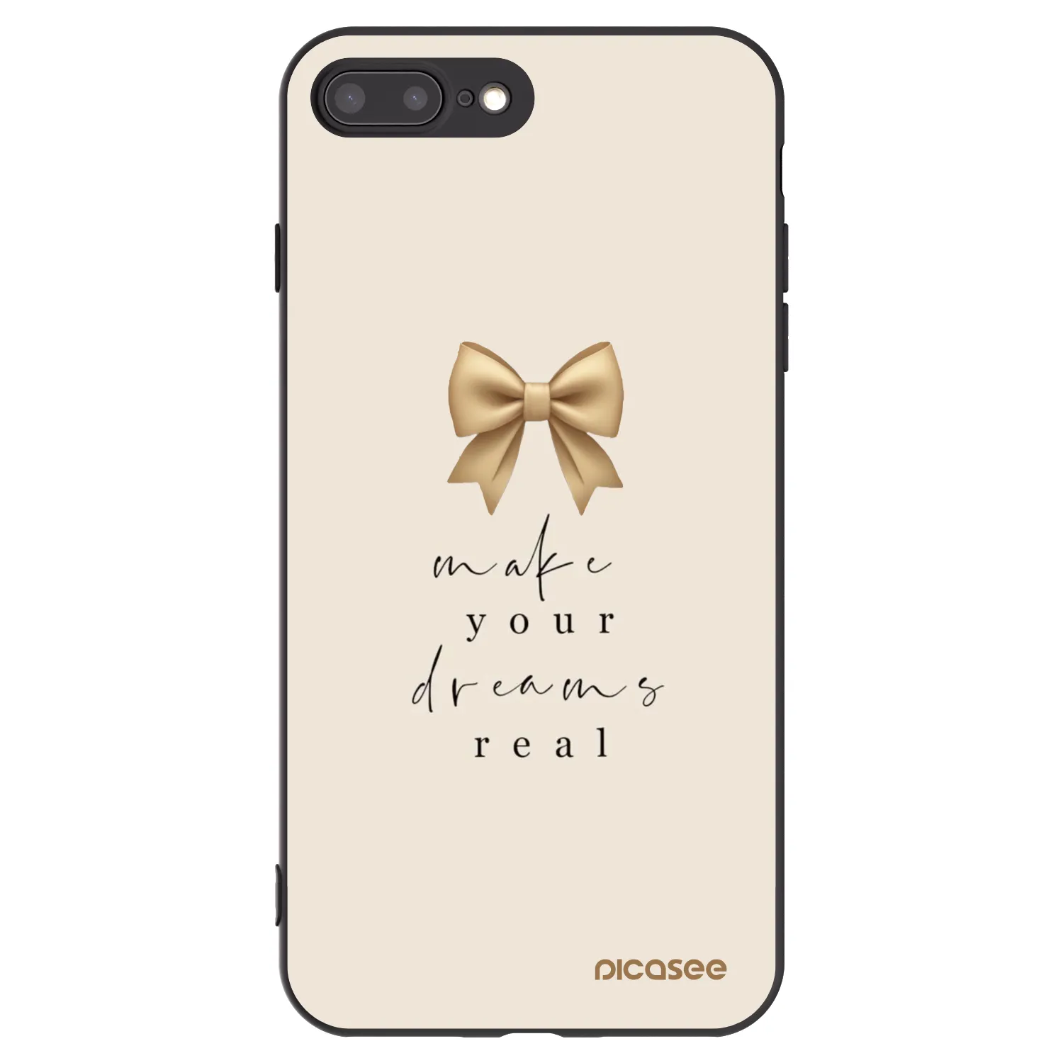 Picasee fekete szilikon tok az alábbi mobiltelefonokra Apple iPhone 7 Plus - Golden Dream