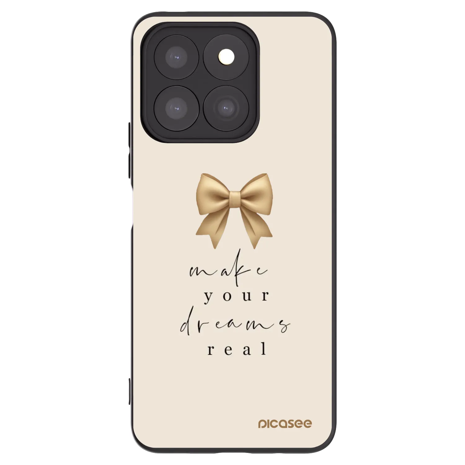 Picasee fekete szilikon tok az alábbi mobiltelefonokra Honor X8c - Golden Dream