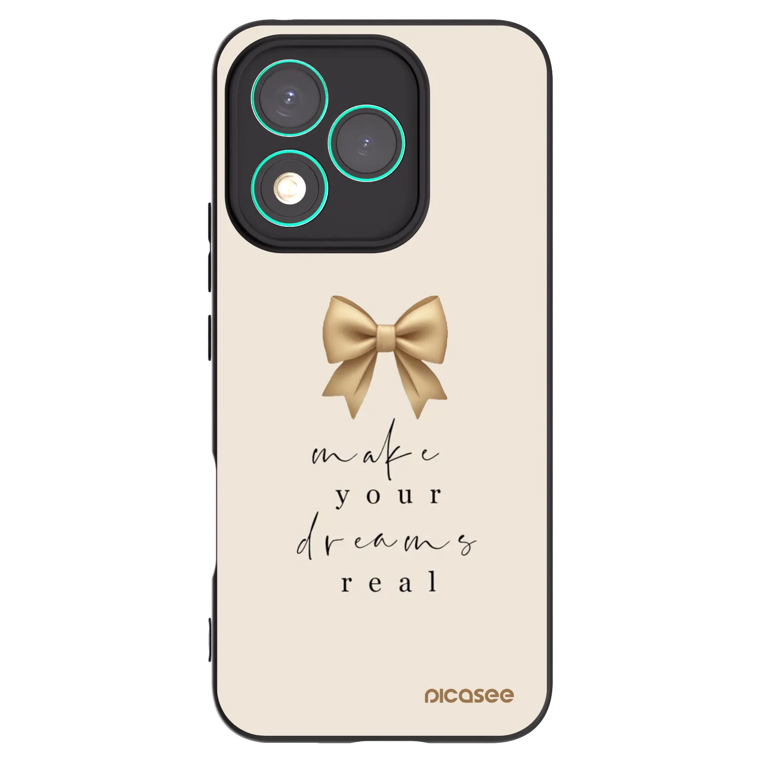 Picasee fekete szilikon tok az alábbi mobiltelefonokra Honor 400 Lite 5G - Golden Dream