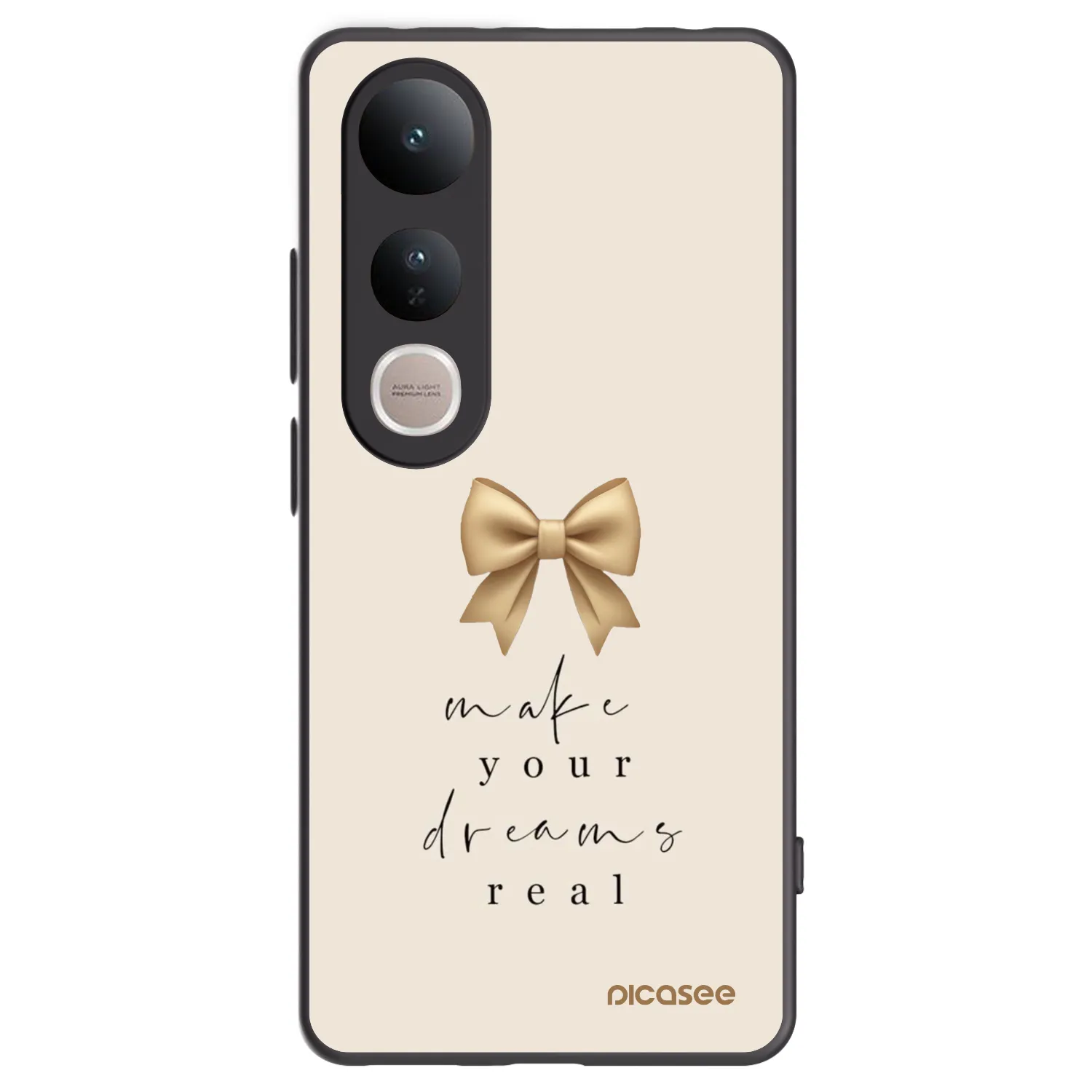 Picasee fekete szilikon tok az alábbi mobiltelefonokra Vivo V50 Lite 5G - Golden Dream