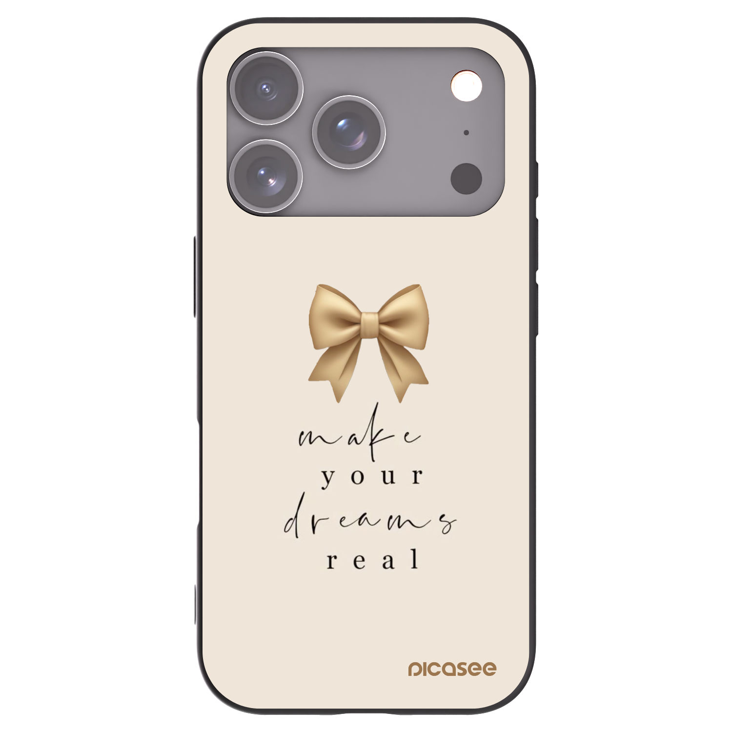 Picasee fekete szilikon tok az alábbi mobiltelefonokra Apple iPhone 17 Pro - Golden Dream