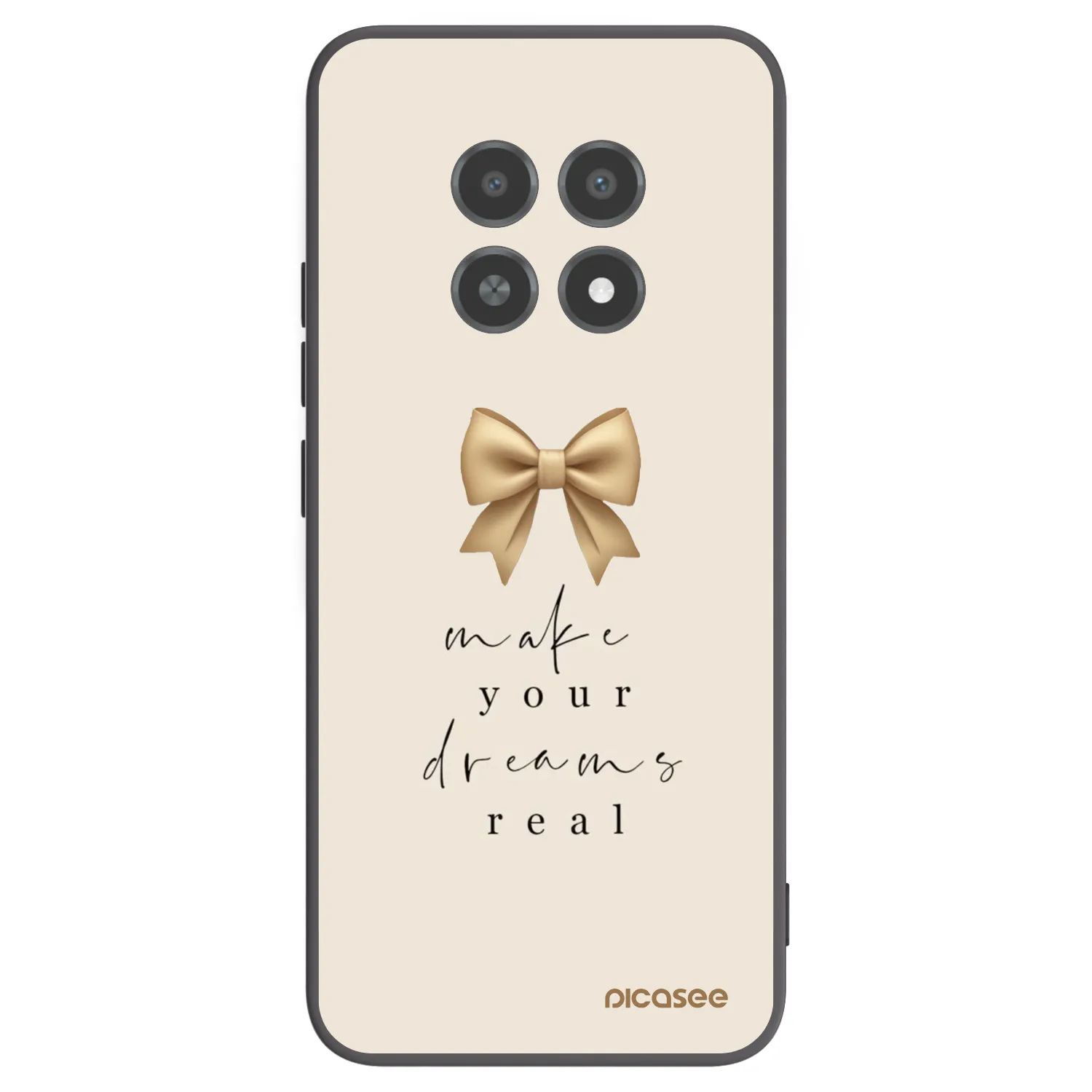 Picasee fekete szilikon tok az alábbi mobiltelefonokra Realme 12X - Golden Dream