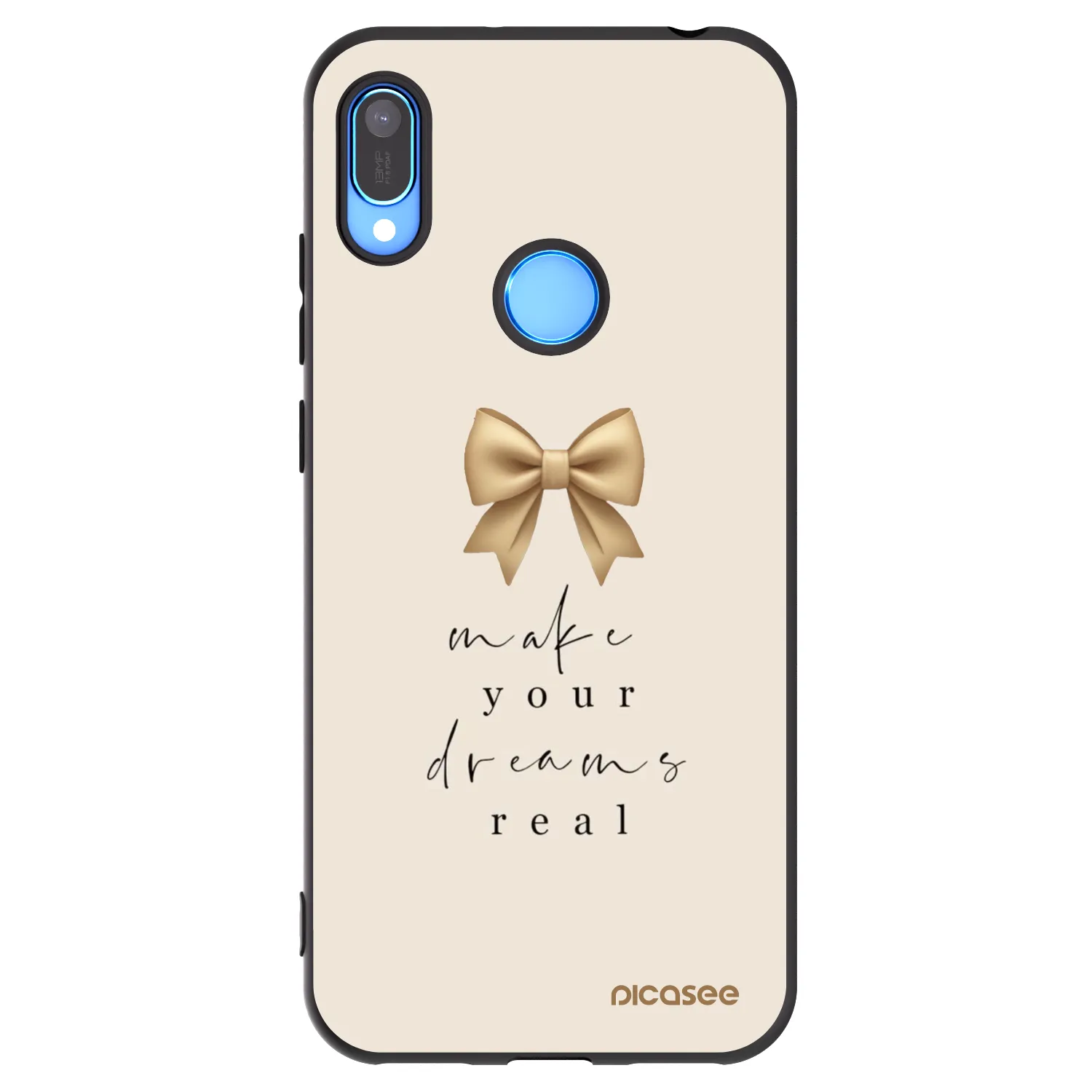 Picasee fekete szilikon tok az alábbi mobiltelefonokra Huawei Y6 2019 - Golden Dream