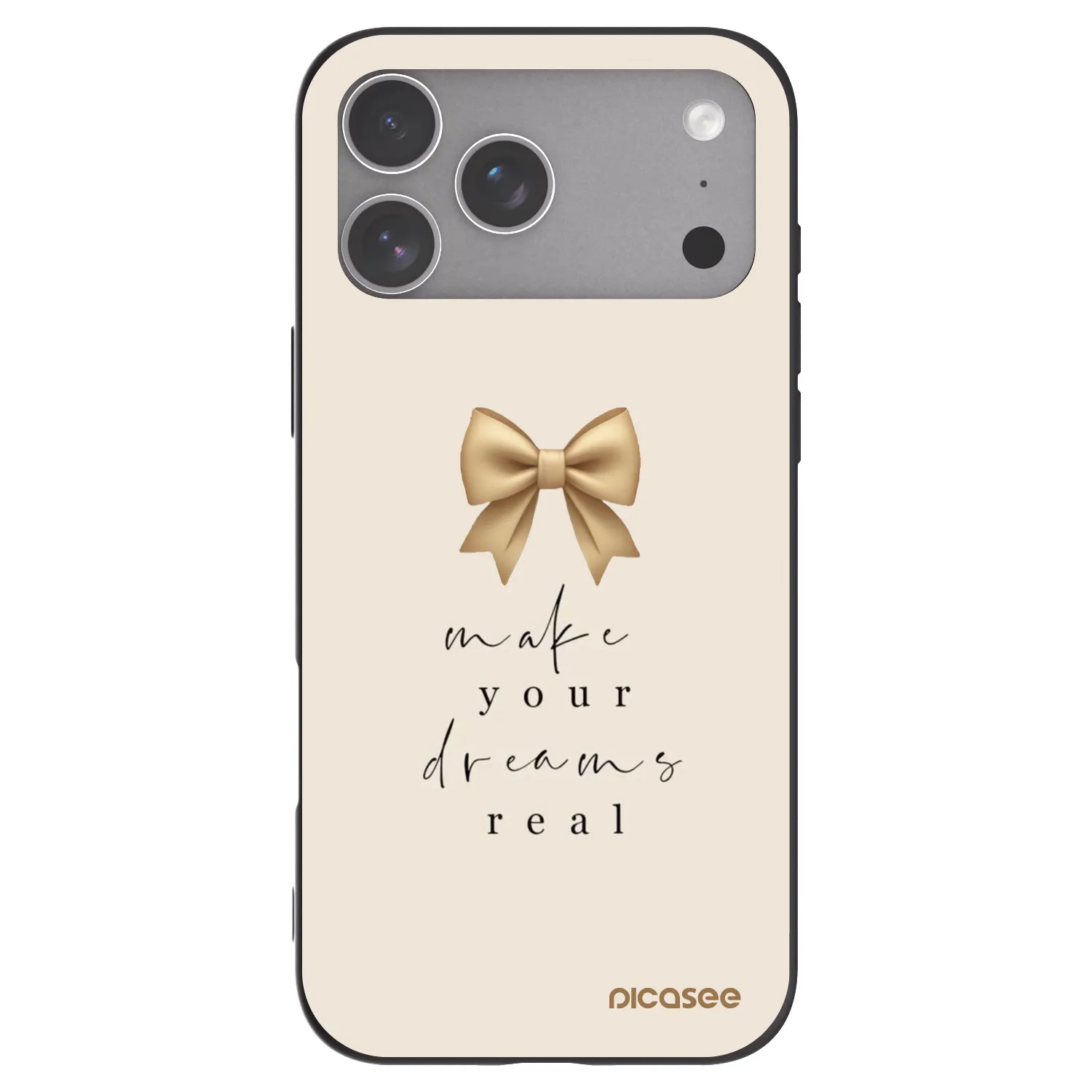 Picasee fekete szilikon tok az alábbi mobiltelefonokra Apple iPhone 18 Pro Max - Golden Dream