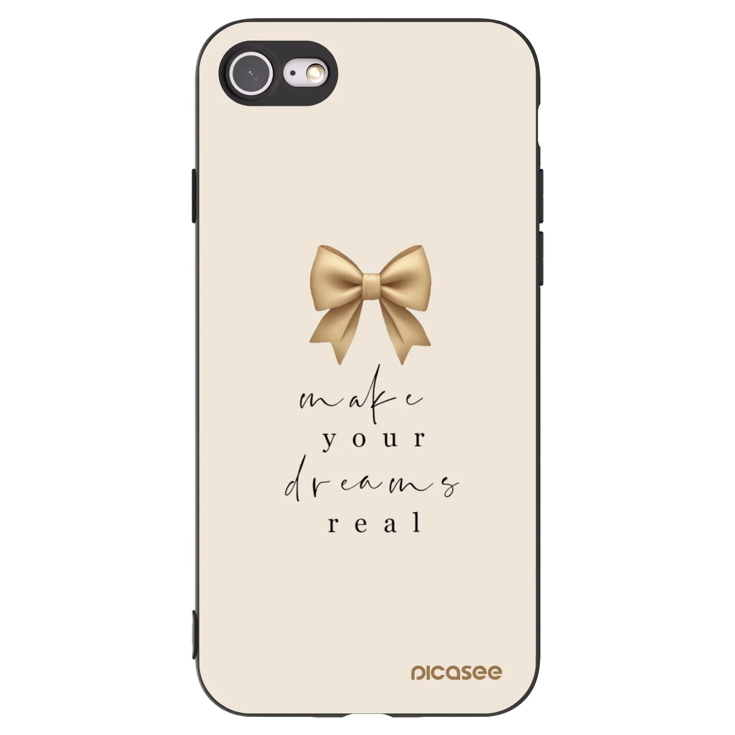Picasee fekete szilikon tok az alábbi mobiltelefonokra Apple iPhone SE 2020 - Golden Dream