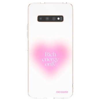 Picasee átlátszó szilikon tok az alábbi mobiltelefonokra Samsung Galaxy S10 Plus G975 - Rich Energy
