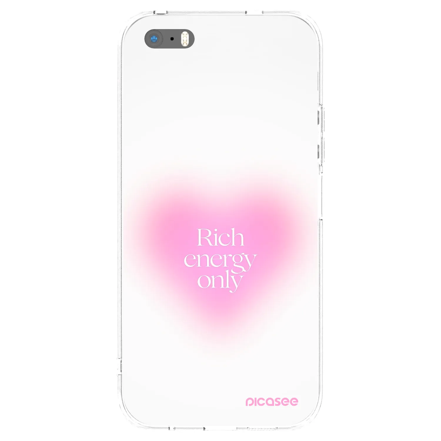 Picasee átlátszó szilikon tok az alábbi mobiltelefonokra Apple iPhone 5/5S/SE - Rich Energy