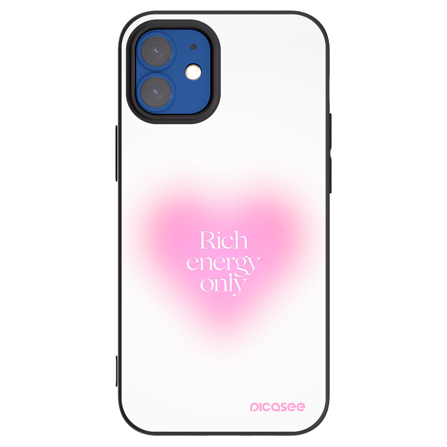 Picasee fekete szilikon tok az alábbi mobiltelefonokra Apple iPhone 12 mini - Rich Energy