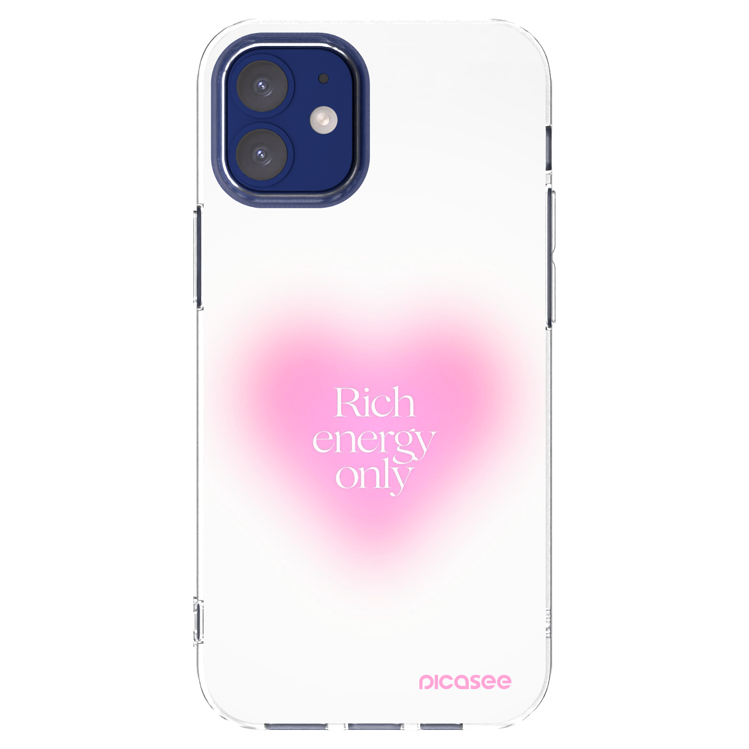 Picasee átlátszó szilikon tok az alábbi mobiltelefonokra Apple iPhone 12 mini - Rich Energy