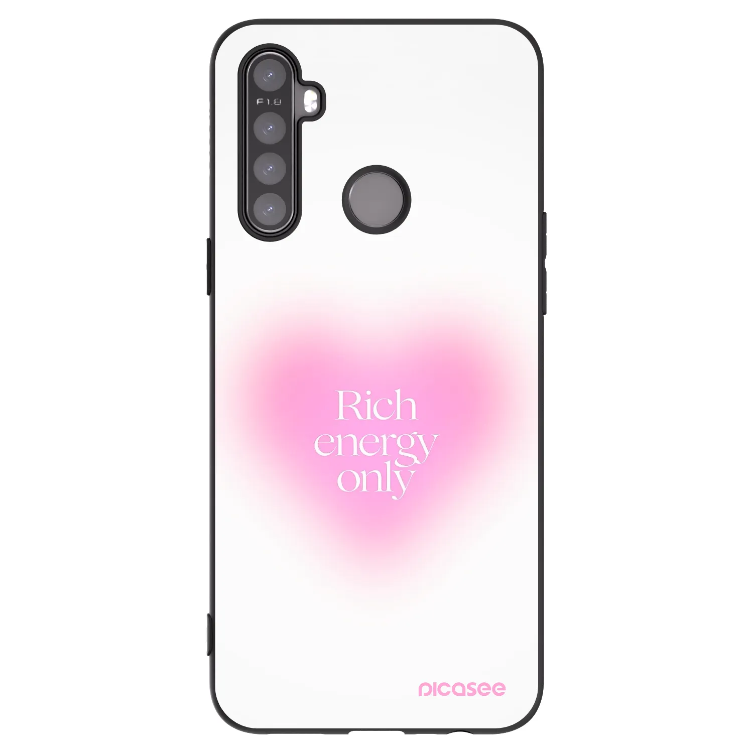 Picasee fekete szilikon tok az alábbi mobiltelefonokra Realme 6i - Rich Energy
