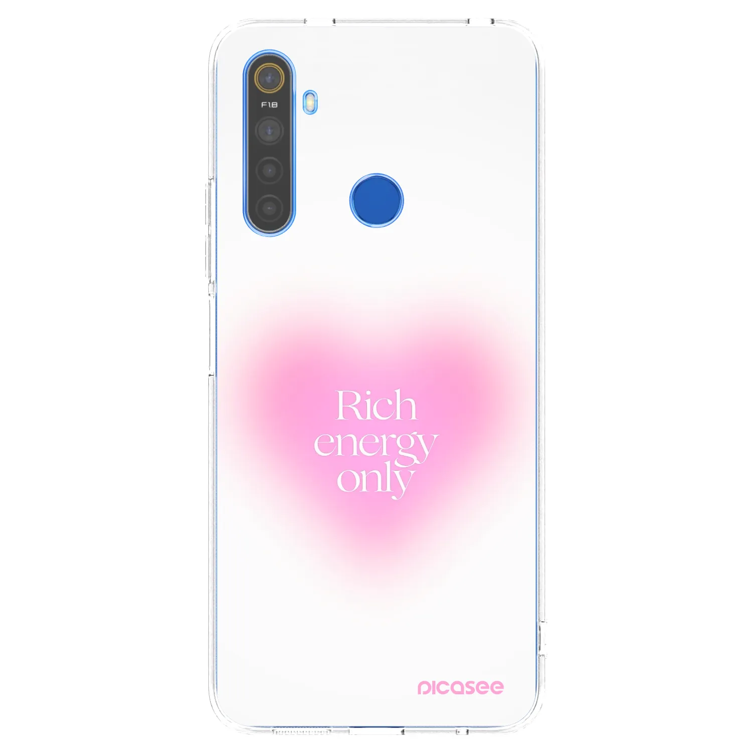 Picasee átlátszó szilikon tok az alábbi mobiltelefonokra Realme 5 - Rich Energy