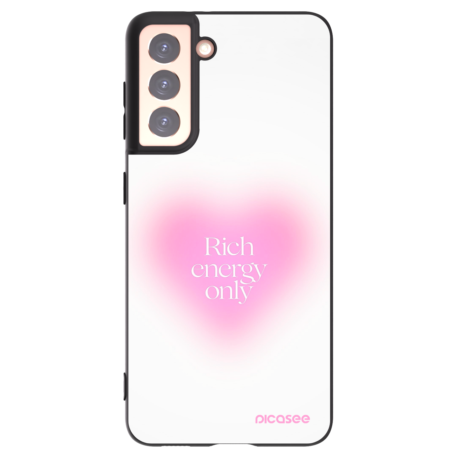 Picasee fekete szilikon tok az alábbi mobiltelefonokra Samsung Galaxy S21 5G G991B - Rich Energy