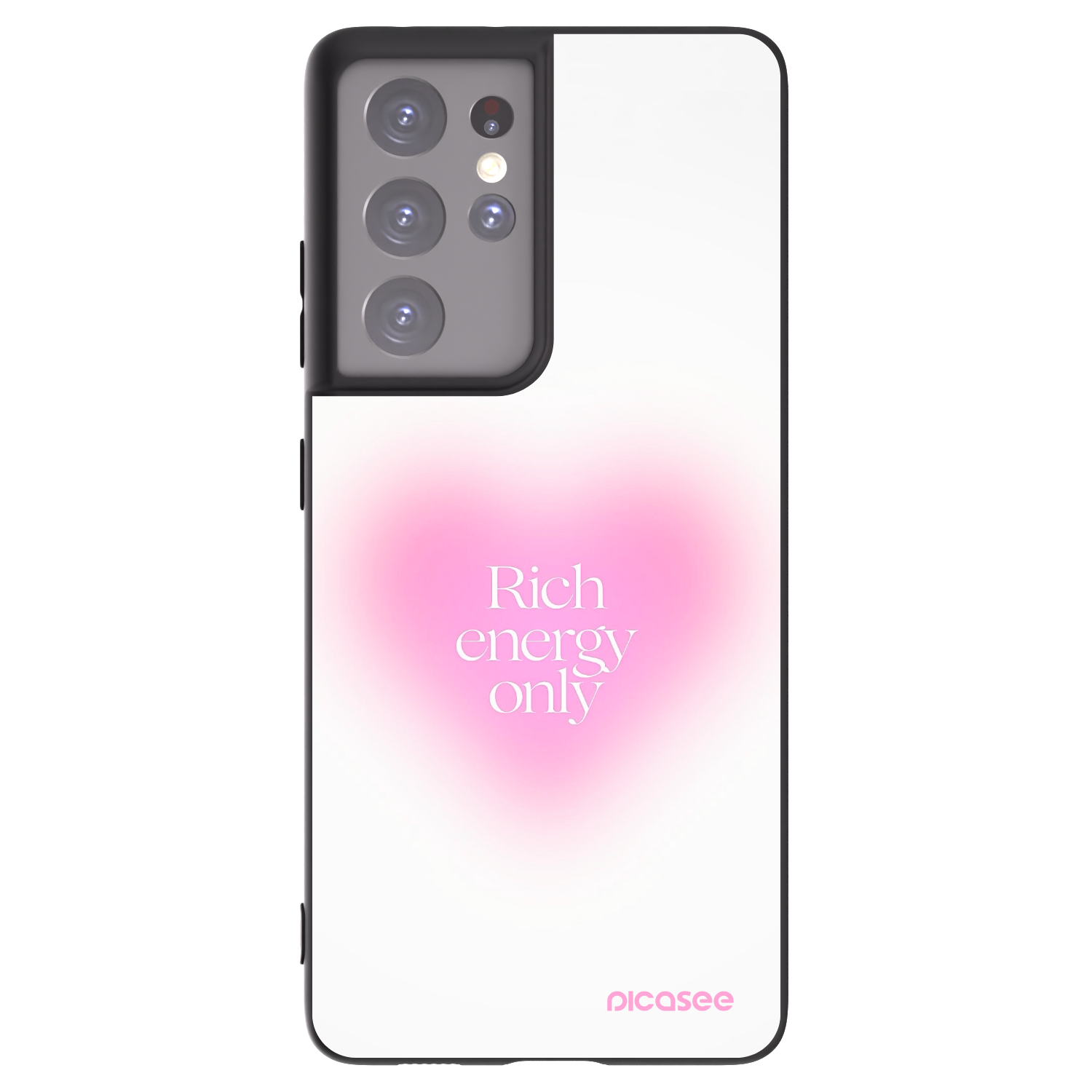 Picasee fekete szilikon tok az alábbi mobiltelefonokra Samsung Galaxy S21 Ultra 5G G998B - Rich Energy