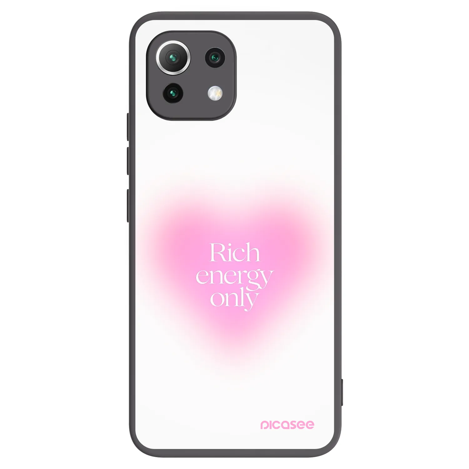 Picasee fekete szilikon tok az alábbi mobiltelefonokra Xiaomi Mi 11 Lite - Rich Energy