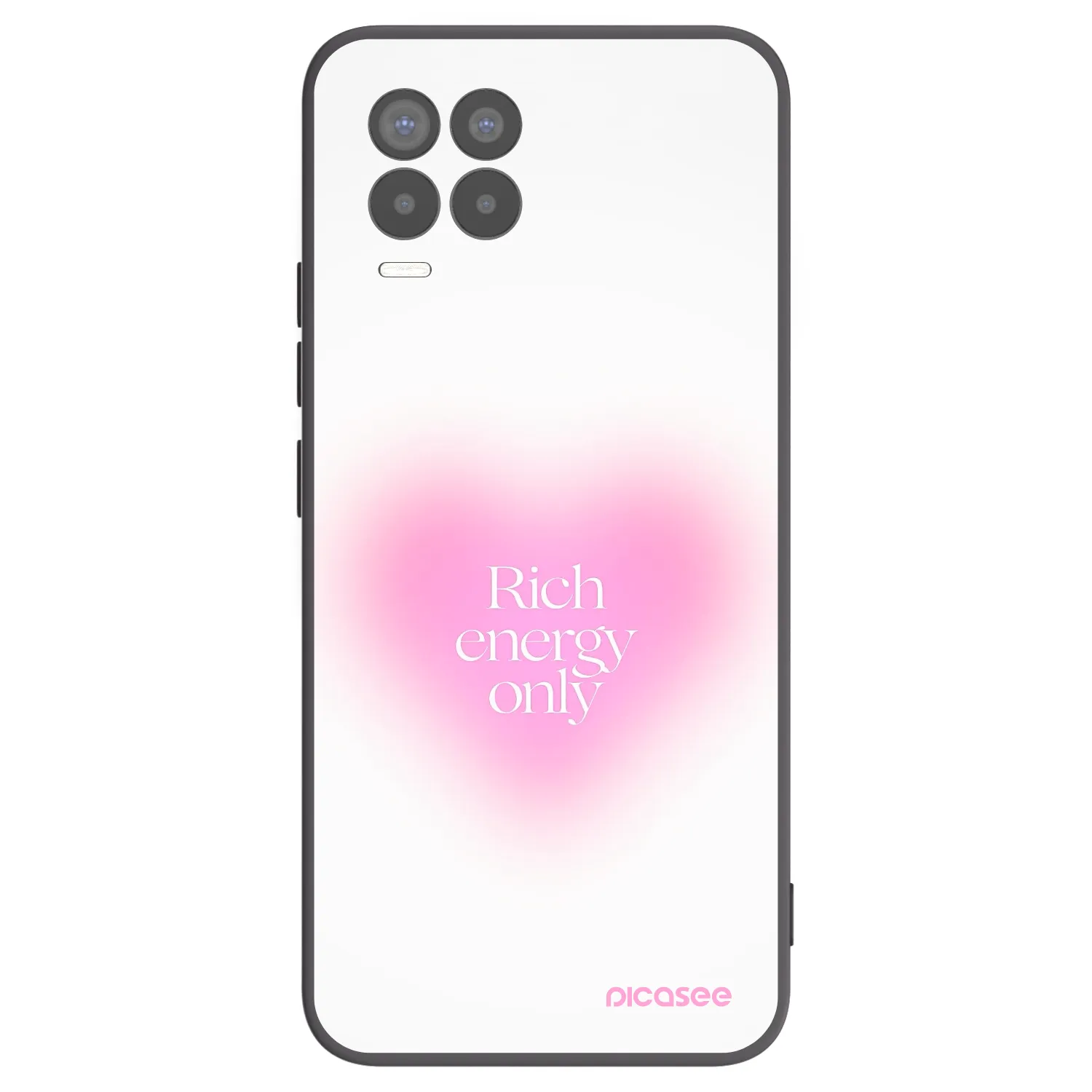 Picasee fekete szilikon tok az alábbi mobiltelefonokra Realme 8 Pro - Rich Energy