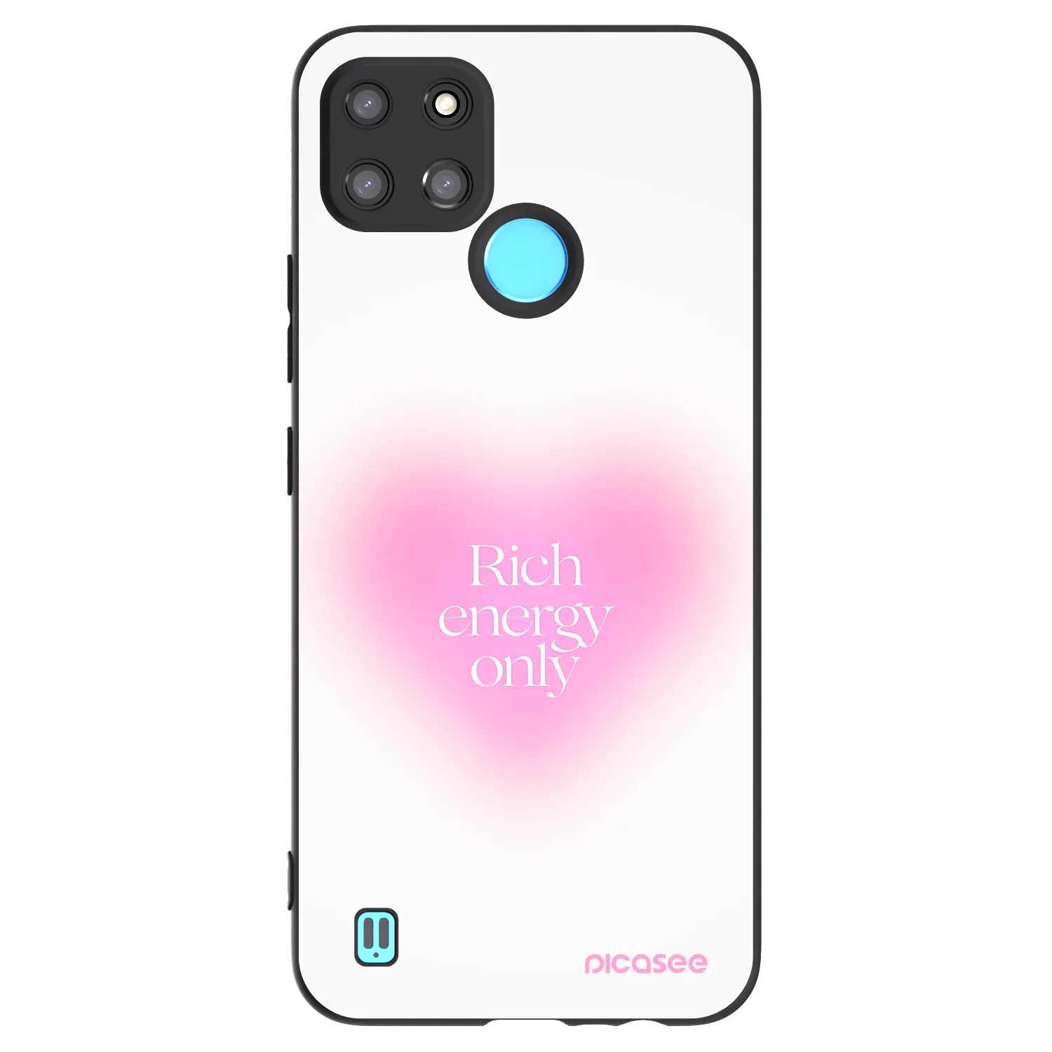 Picasee fekete szilikon tok az alábbi mobiltelefonokra Realme C21Y - Rich Energy