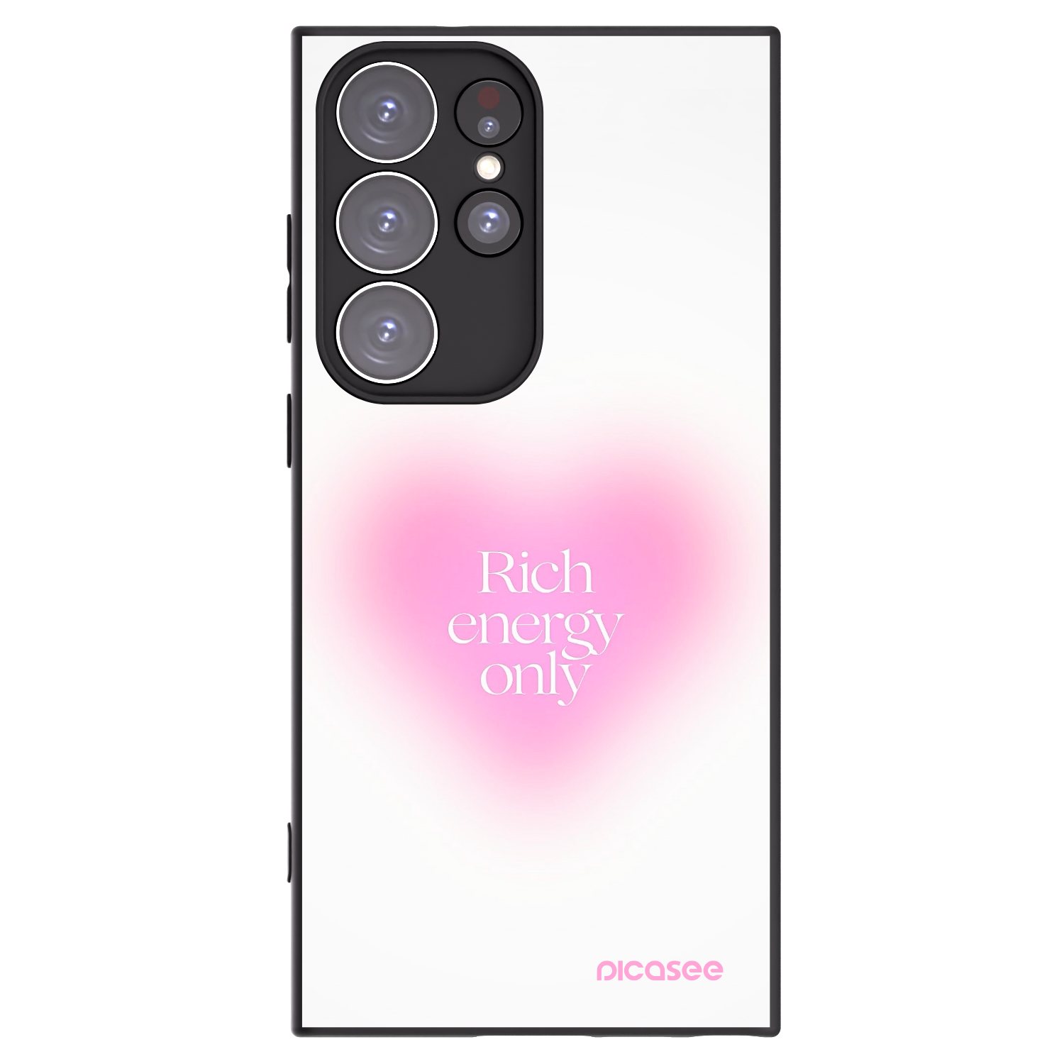 Picasee fekete szilikon tok az alábbi mobiltelefonokra Samsung Galaxy S23 Ultra 5G - Rich Energy