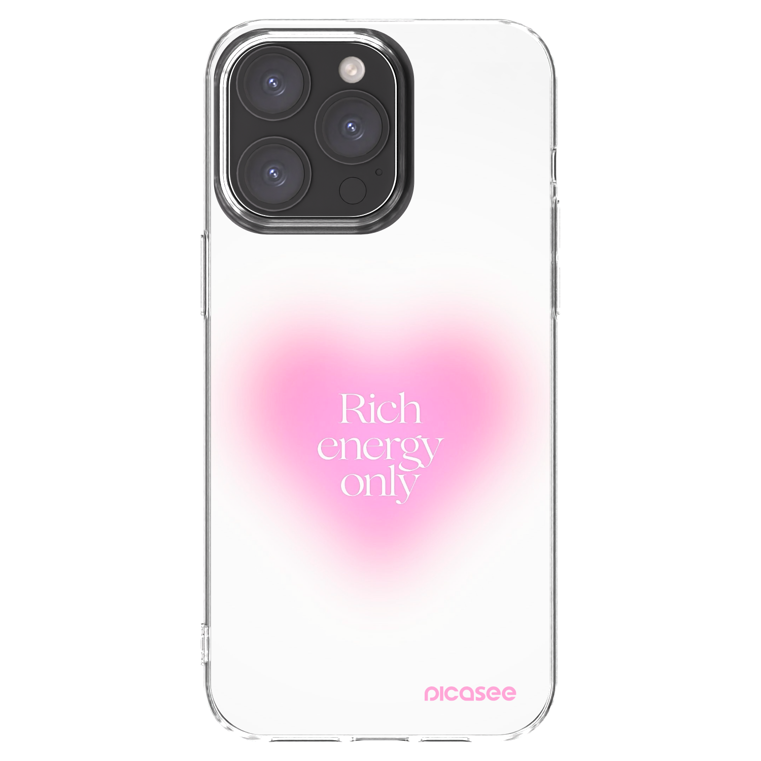 Picasee átlátszó szilikon tok az alábbi mobiltelefonokra Apple iPhone 15 Pro Max - Rich Energy