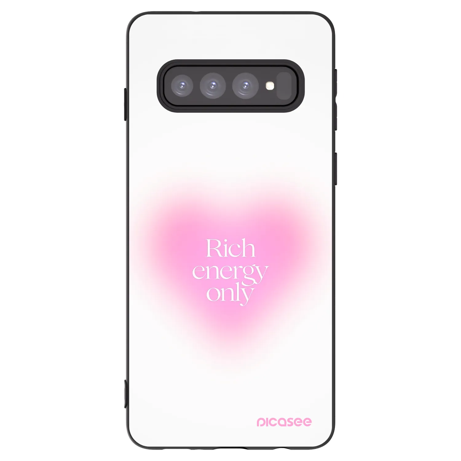 Picasee fekete szilikon tok az alábbi mobiltelefonokra Samsung Galaxy S10 G973 - Rich Energy