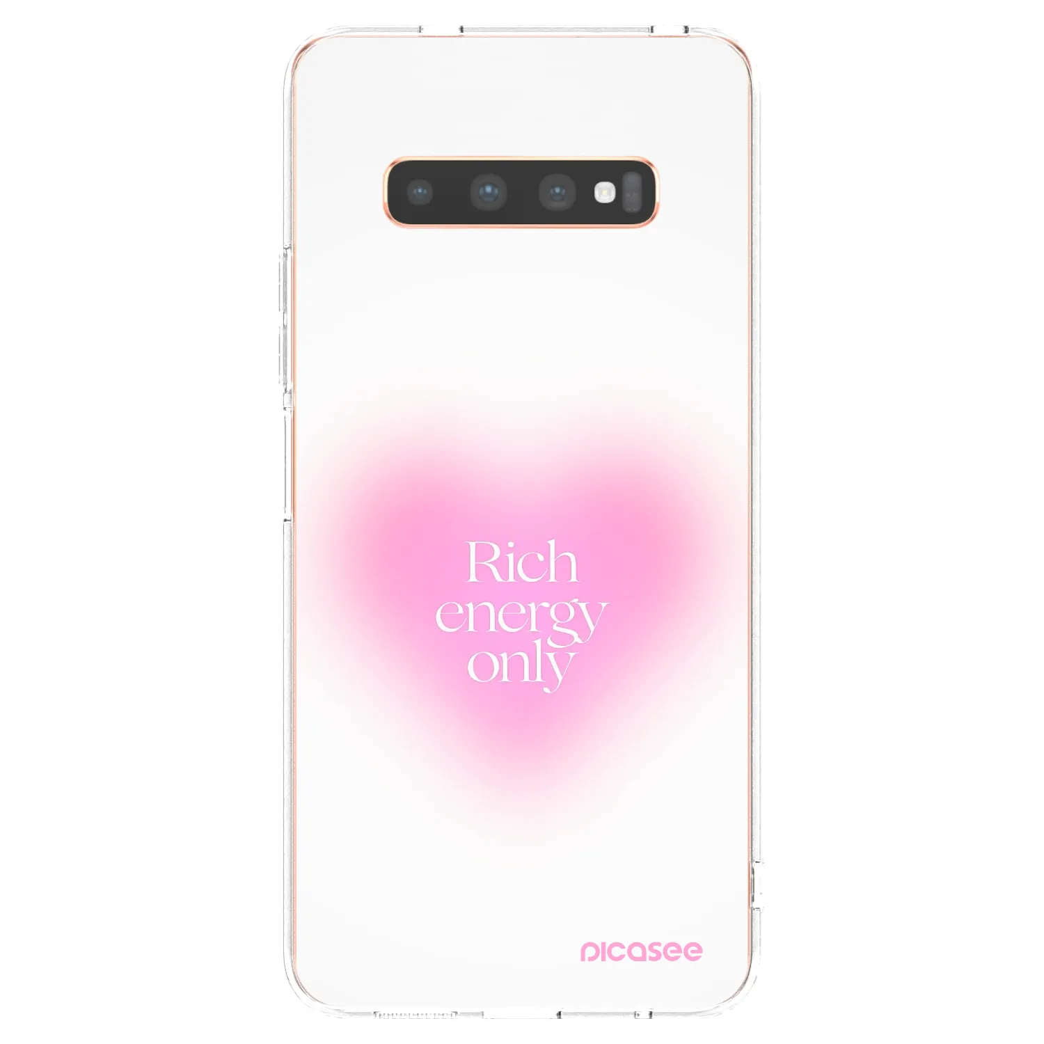 Picasee átlátszó szilikon tok az alábbi mobiltelefonokra Samsung Galaxy S10 Plus G975 - Rich Energy