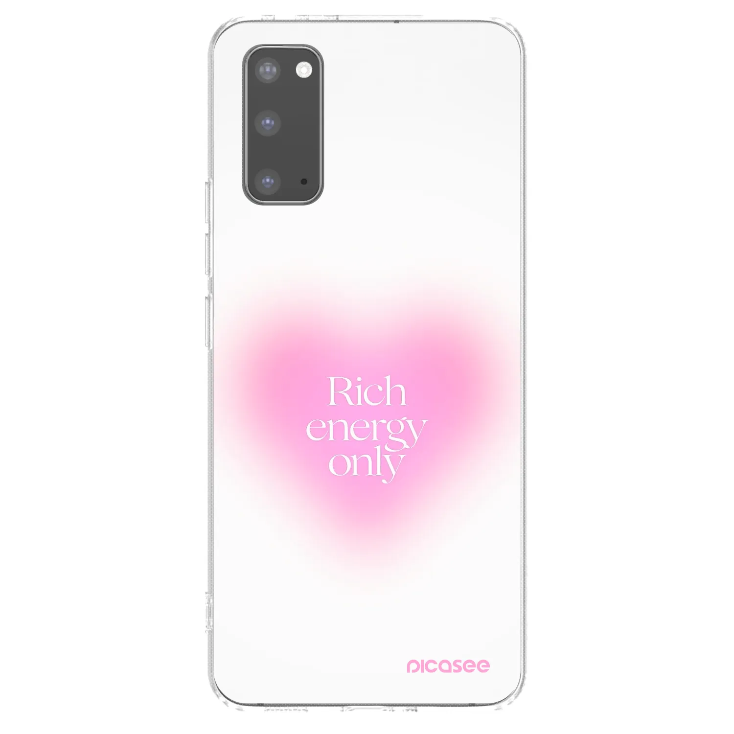 Picasee átlátszó szilikon tok az alábbi mobiltelefonokra Samsung Galaxy S20 G980F - Rich Energy