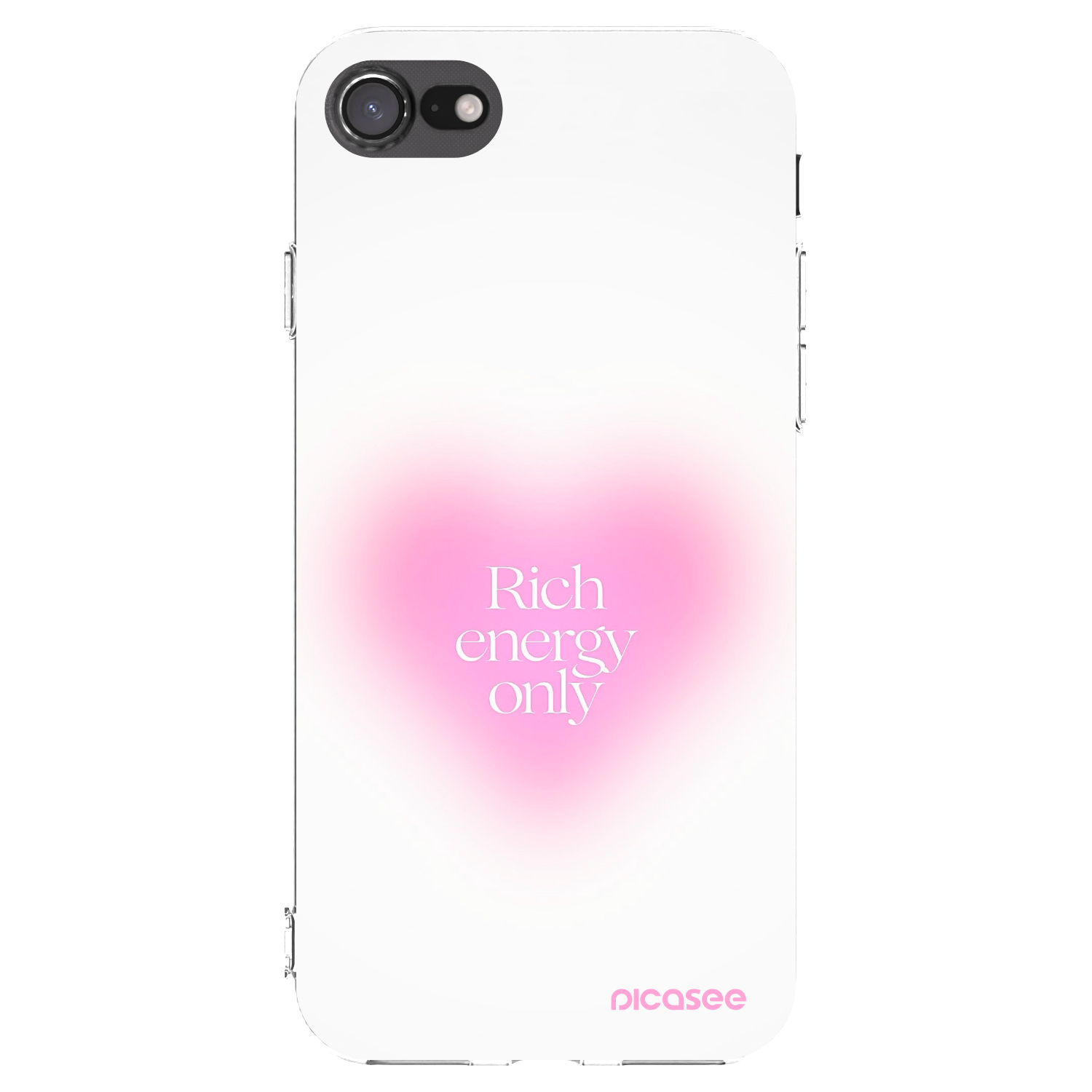 Picasee átlátszó szilikon tok az alábbi mobiltelefonokra Apple iPhone SE 2020 - Rich Energy