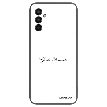 Picasee fekete szilikon tok az alábbi mobiltelefonokra Samsung Galaxy M13 M135F - Gods Favorite