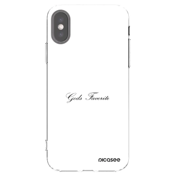 Picasee átlátszó szilikon tok az alábbi mobiltelefonokra Apple iPhone X/XS - Gods Favorite