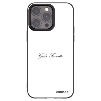 Picasee fekete szilikon tok az alábbi mobiltelefonokra Apple iPhone 15 Pro Max - Gods Favorite