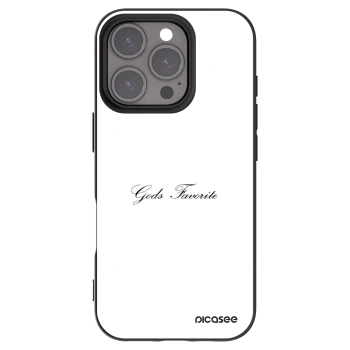 Picasee fekete szilikon tok az alábbi mobiltelefonokra Apple iPhone 16 Pro - Gods Favorite
