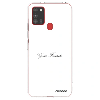 Picasee átlátszó szilikon tok az alábbi mobiltelefonokra Samsung Galaxy A21s - Gods Favorite