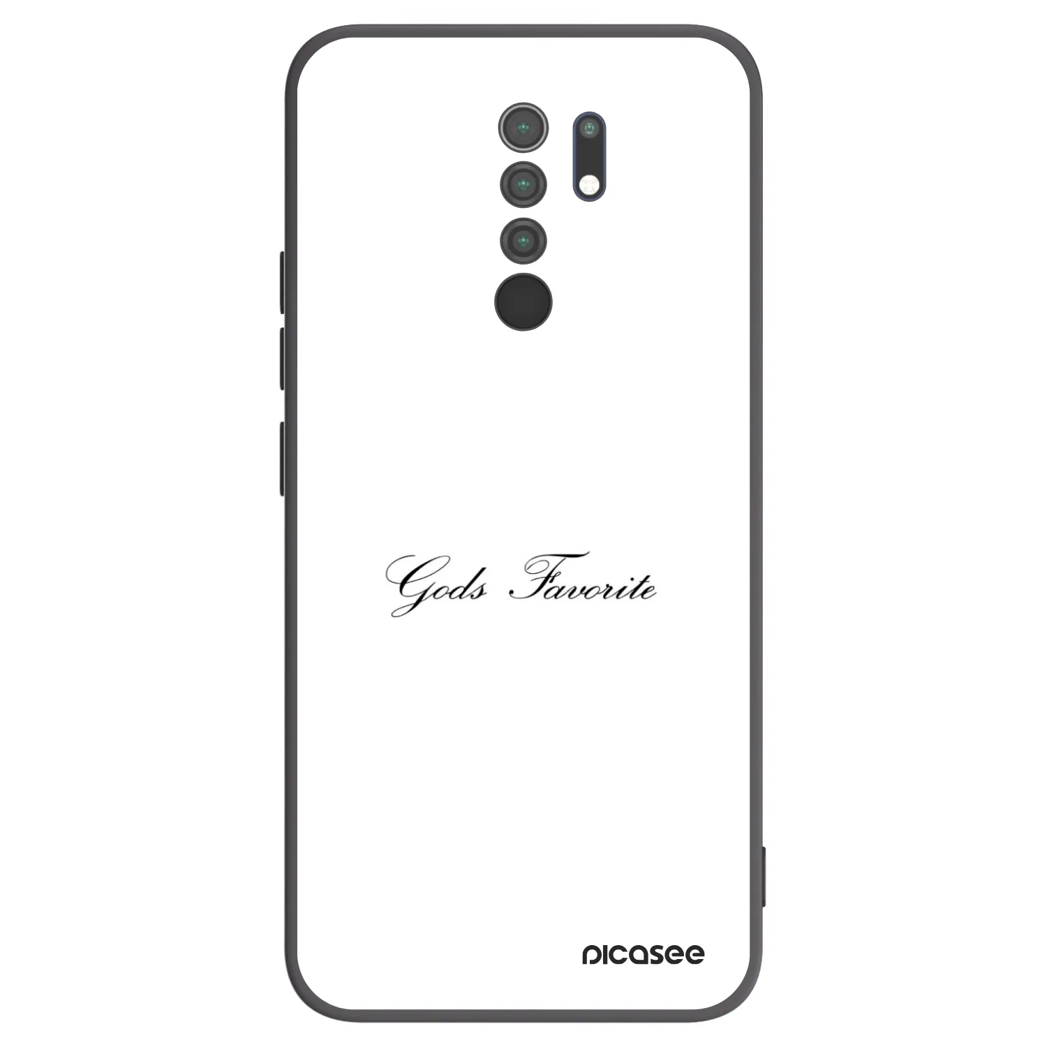Picasee fekete szilikon tok az alábbi mobiltelefonokra Xiaomi Redmi 9 - Gods Favorite