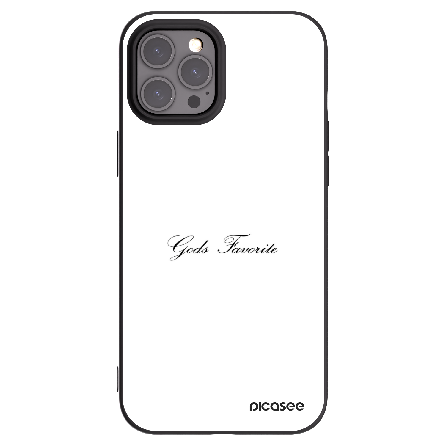 Picasee fekete szilikon tok az alábbi mobiltelefonokra Apple iPhone 12 Pro Max - Gods Favorite