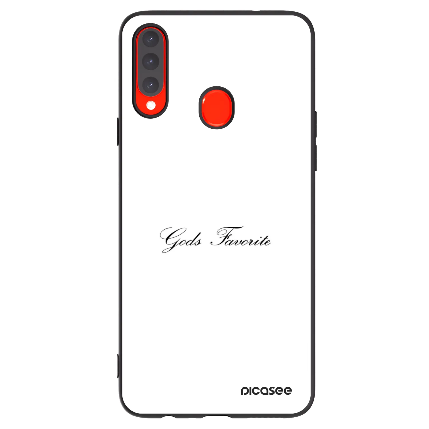 Picasee fekete szilikon tok az alábbi mobiltelefonokra Samsung Galaxy A20s - Gods Favorite