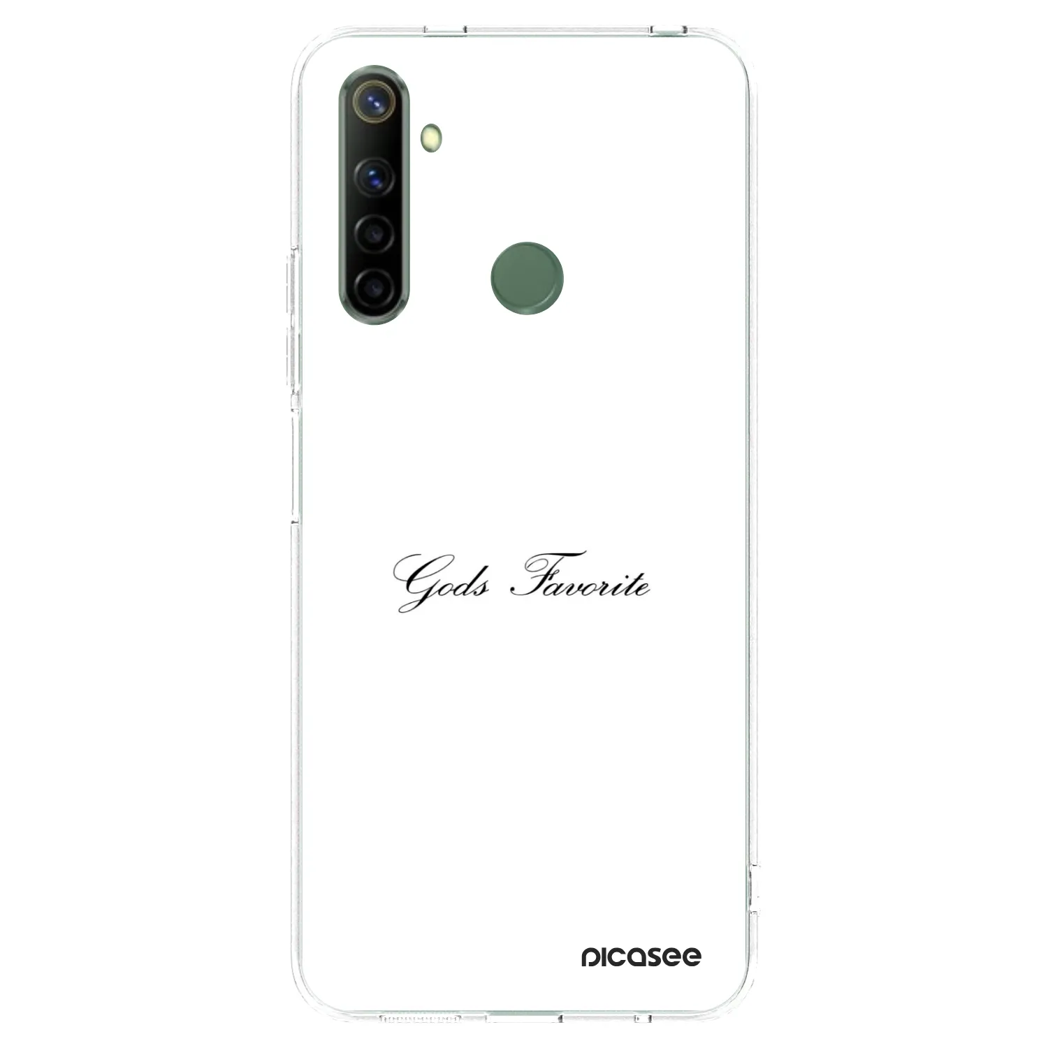 Picasee átlátszó szilikon tok az alábbi mobiltelefonokra Realme 6i - Gods Favorite