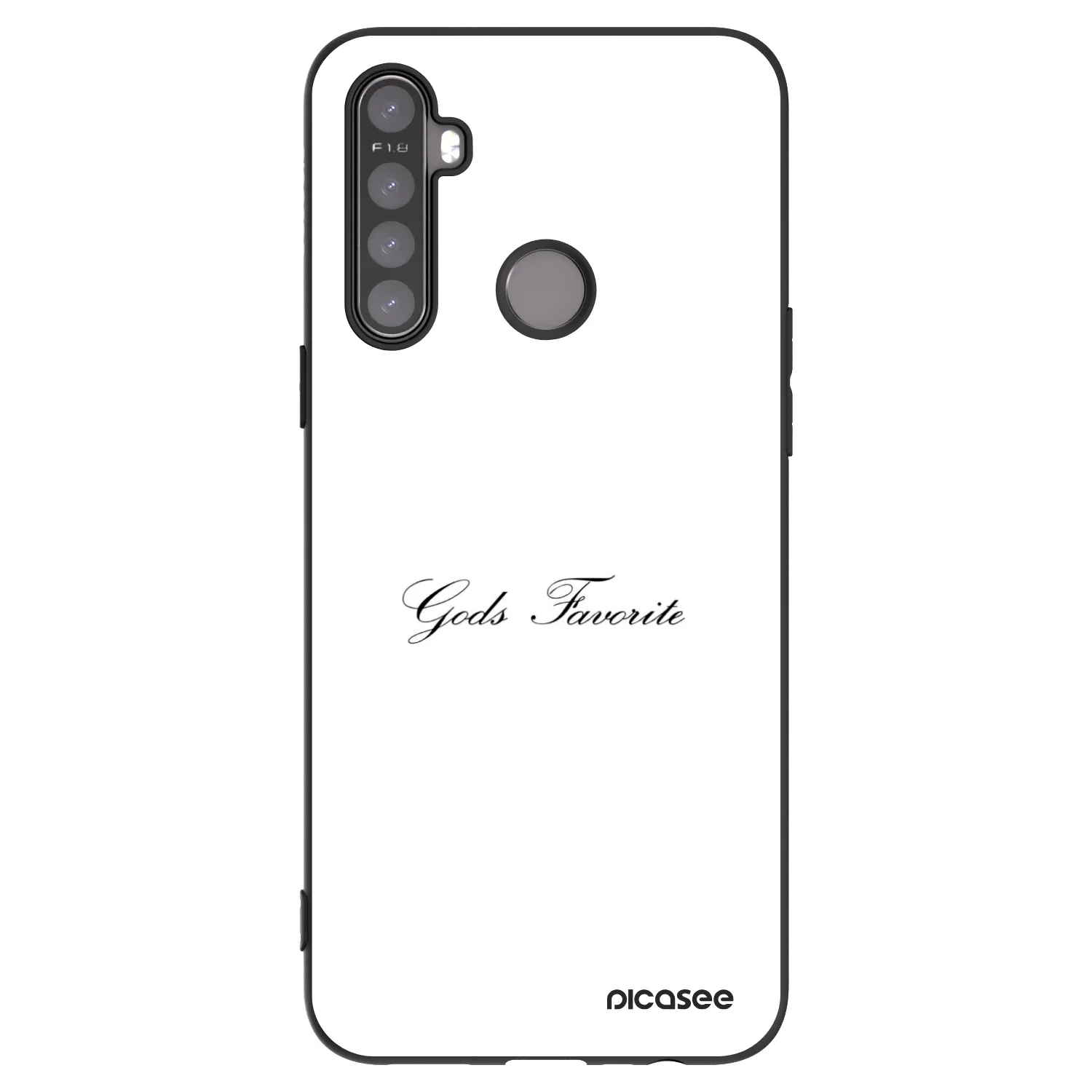 Picasee fekete szilikon tok az alábbi mobiltelefonokra Realme 6i - Gods Favorite