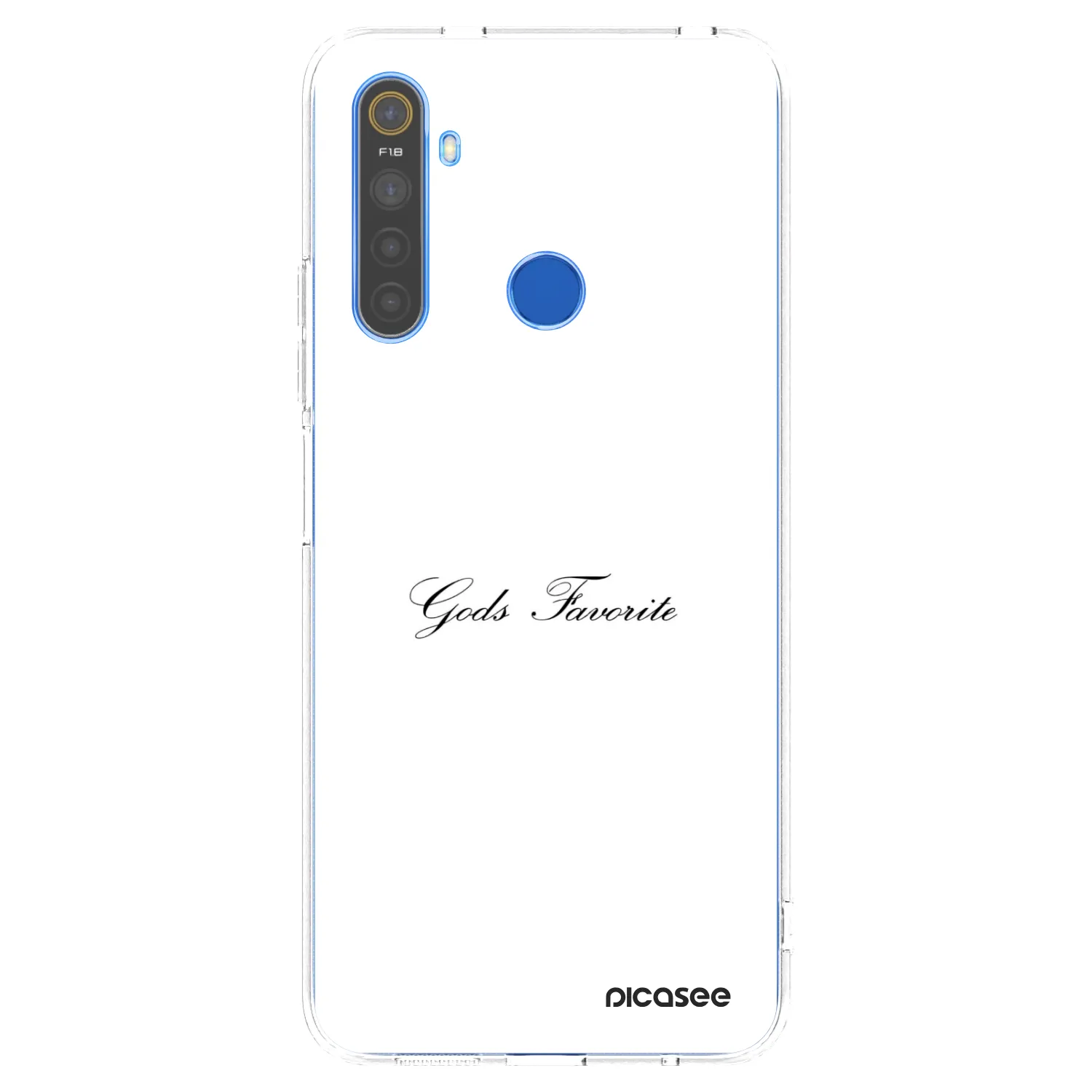Picasee átlátszó szilikon tok az alábbi mobiltelefonokra Realme 5 - Gods Favorite