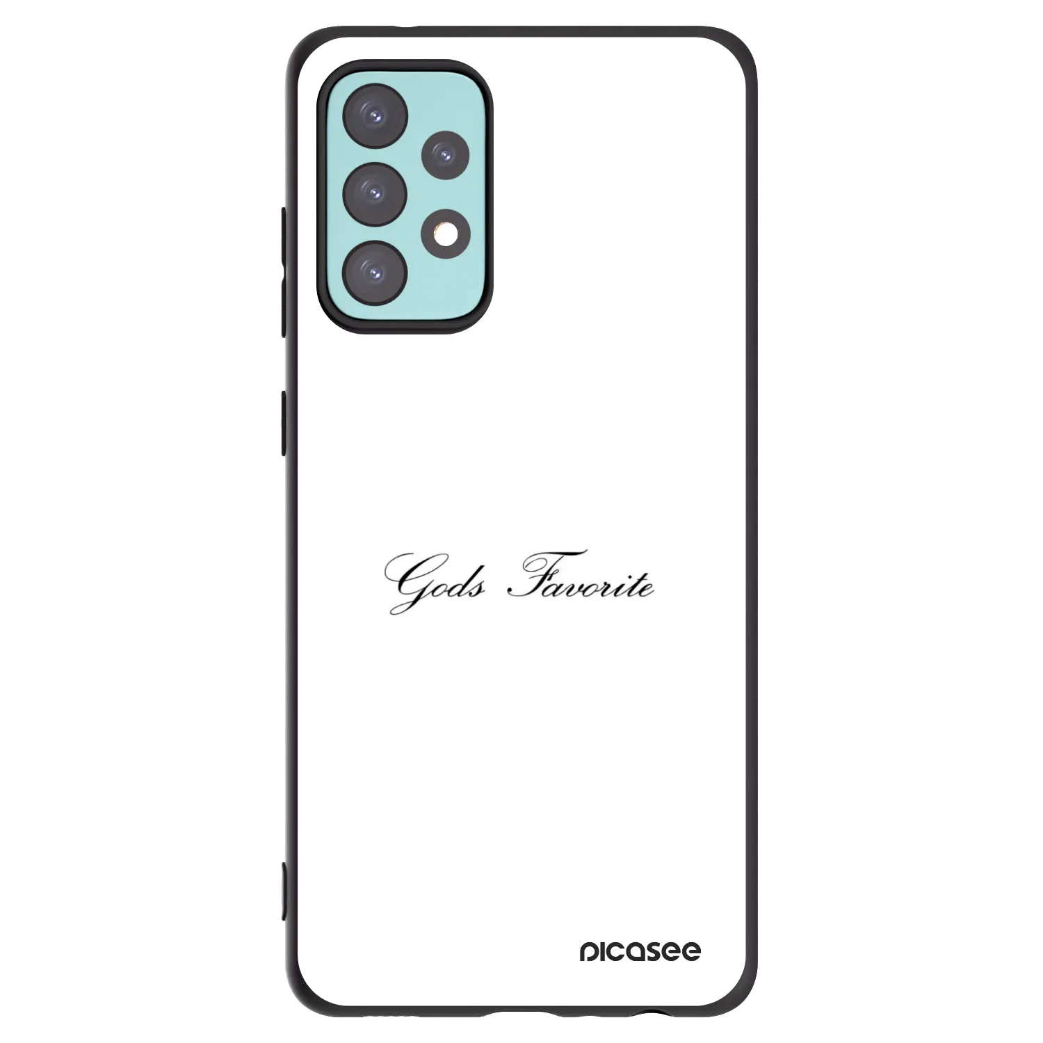 Picasee fekete szilikon tok az alábbi mobiltelefonokra Samsung Galaxy A72 A725F - Gods Favorite