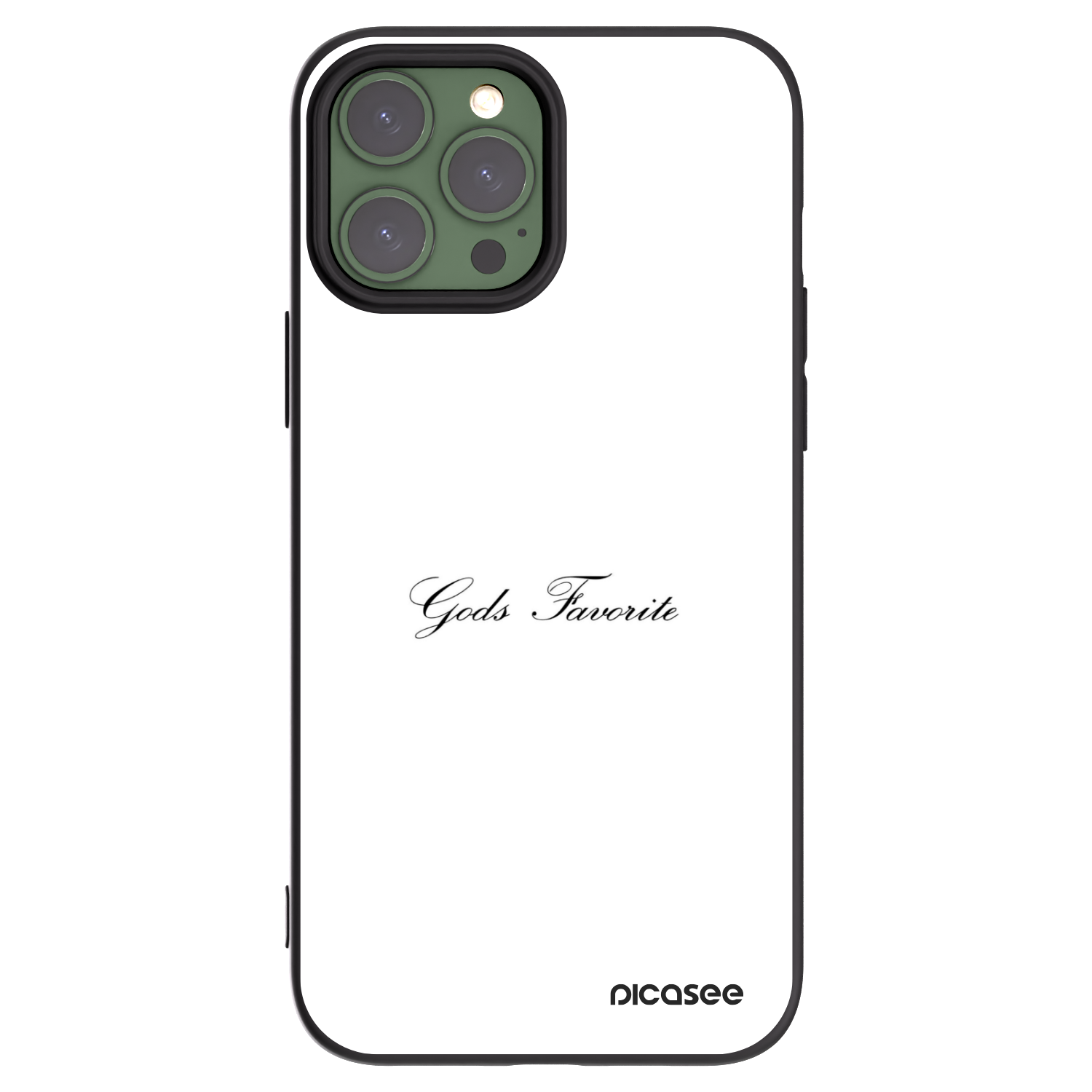 Picasee fekete szilikon tok az alábbi mobiltelefonokra Apple iPhone 13 Pro Max - Gods Favorite
