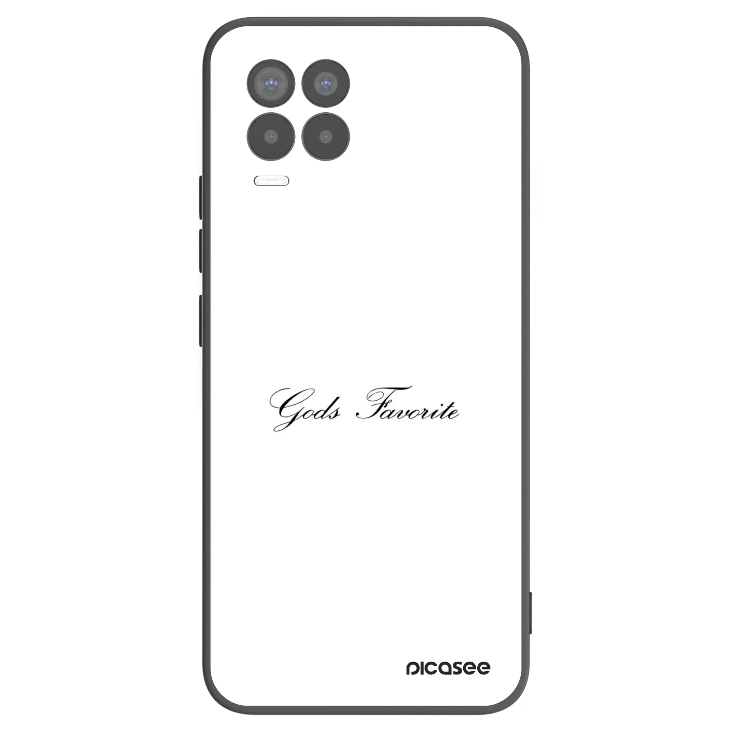 Picasee fekete szilikon tok az alábbi mobiltelefonokra Realme 8 4G - Gods Favorite