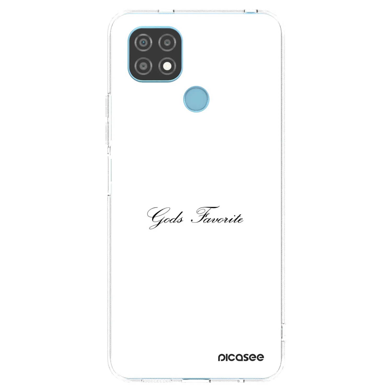 Picasee átlátszó szilikon tok az alábbi mobiltelefonokra Realme C21 - Gods Favorite