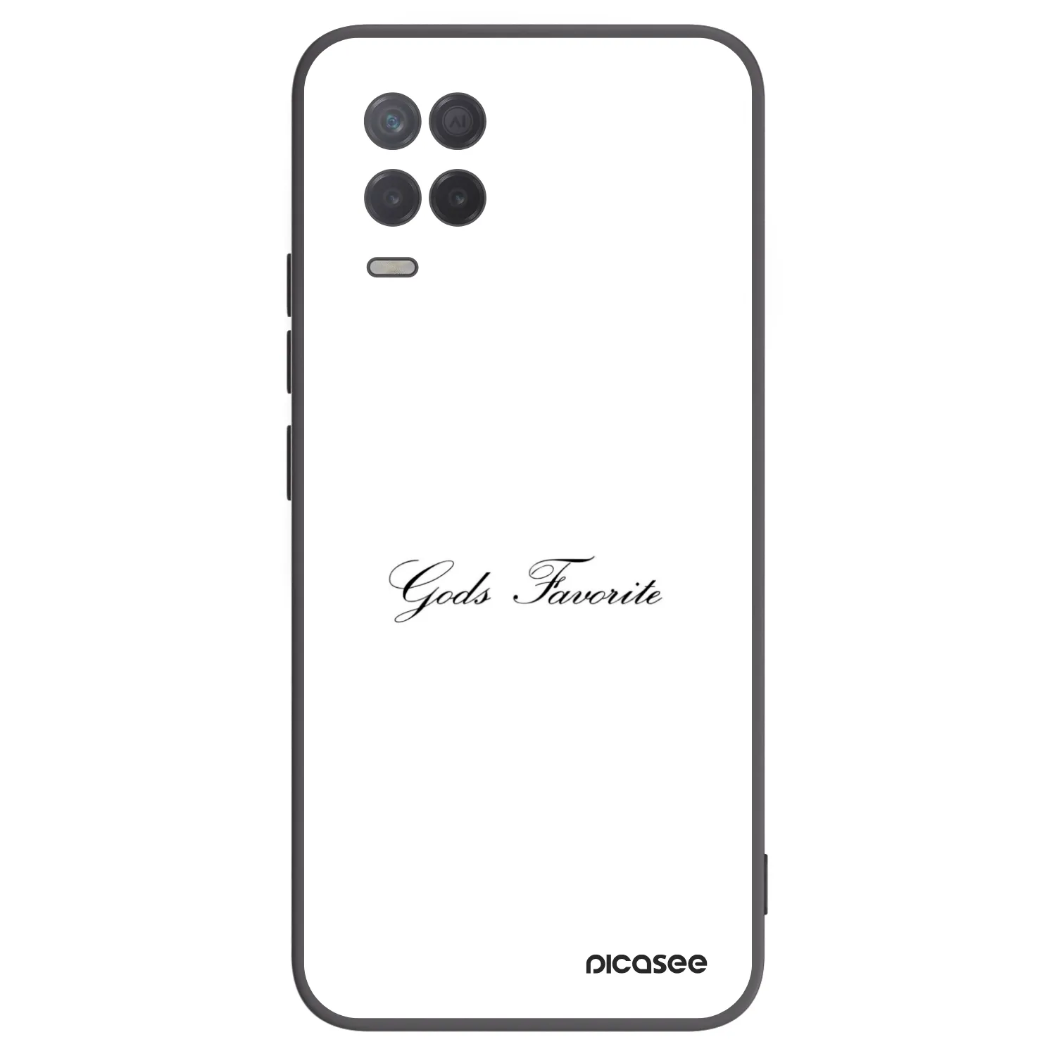 Picasee fekete szilikon tok az alábbi mobiltelefonokra Realme 8 5G - Gods Favorite