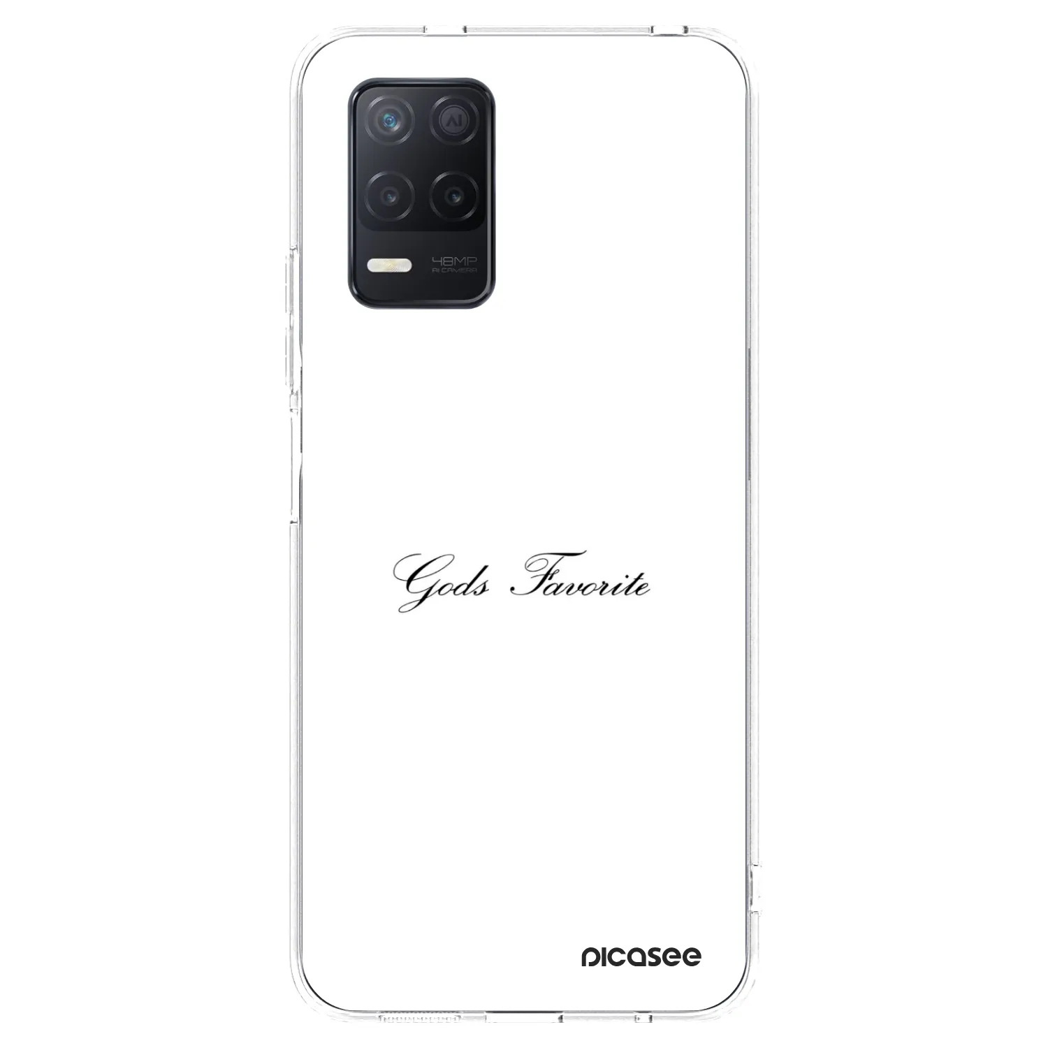 Picasee átlátszó szilikon tok az alábbi mobiltelefonokra Realme 8 5G - Gods Favorite