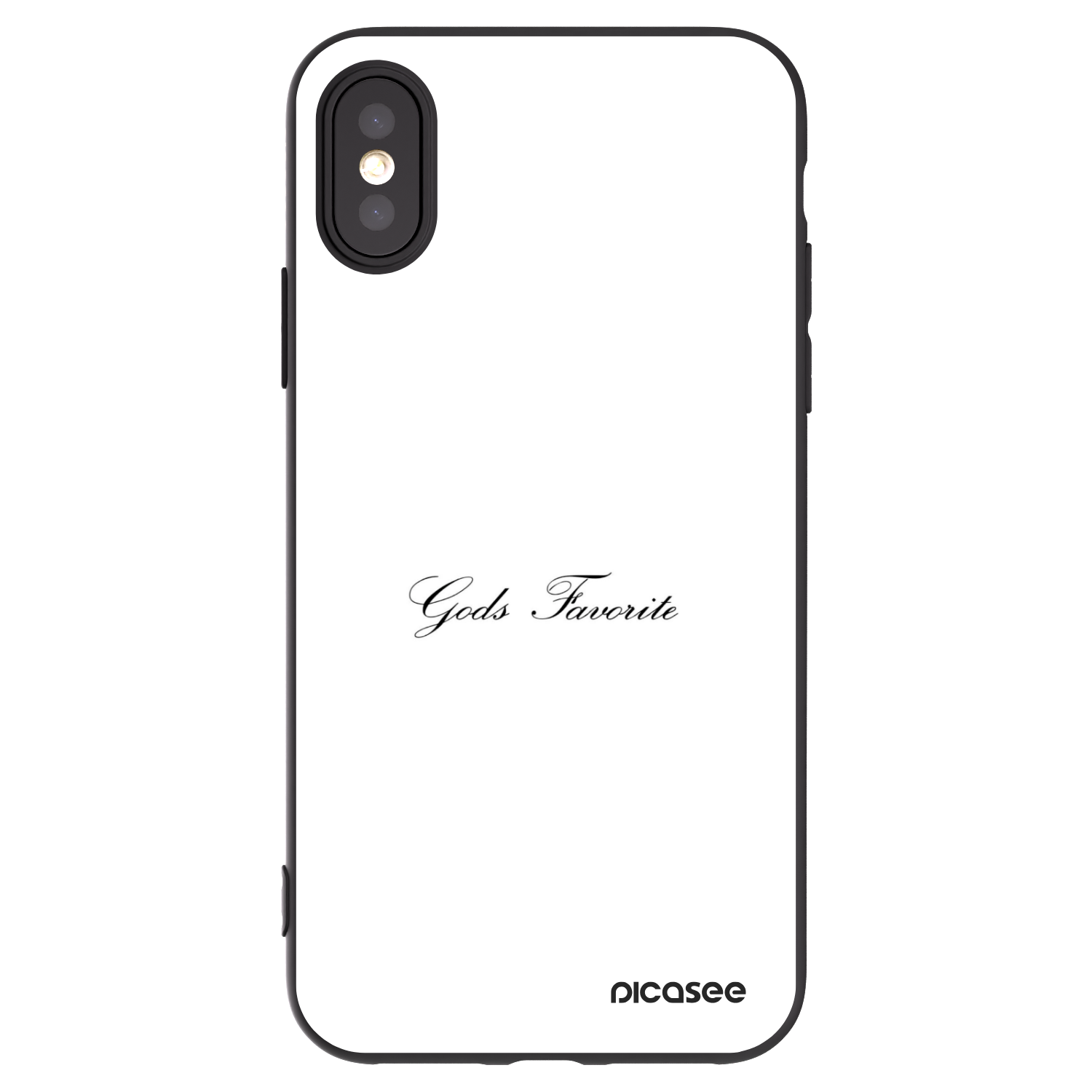 Picasee fekete szilikon tok az alábbi mobiltelefonokra Apple iPhone X/XS - Gods Favorite