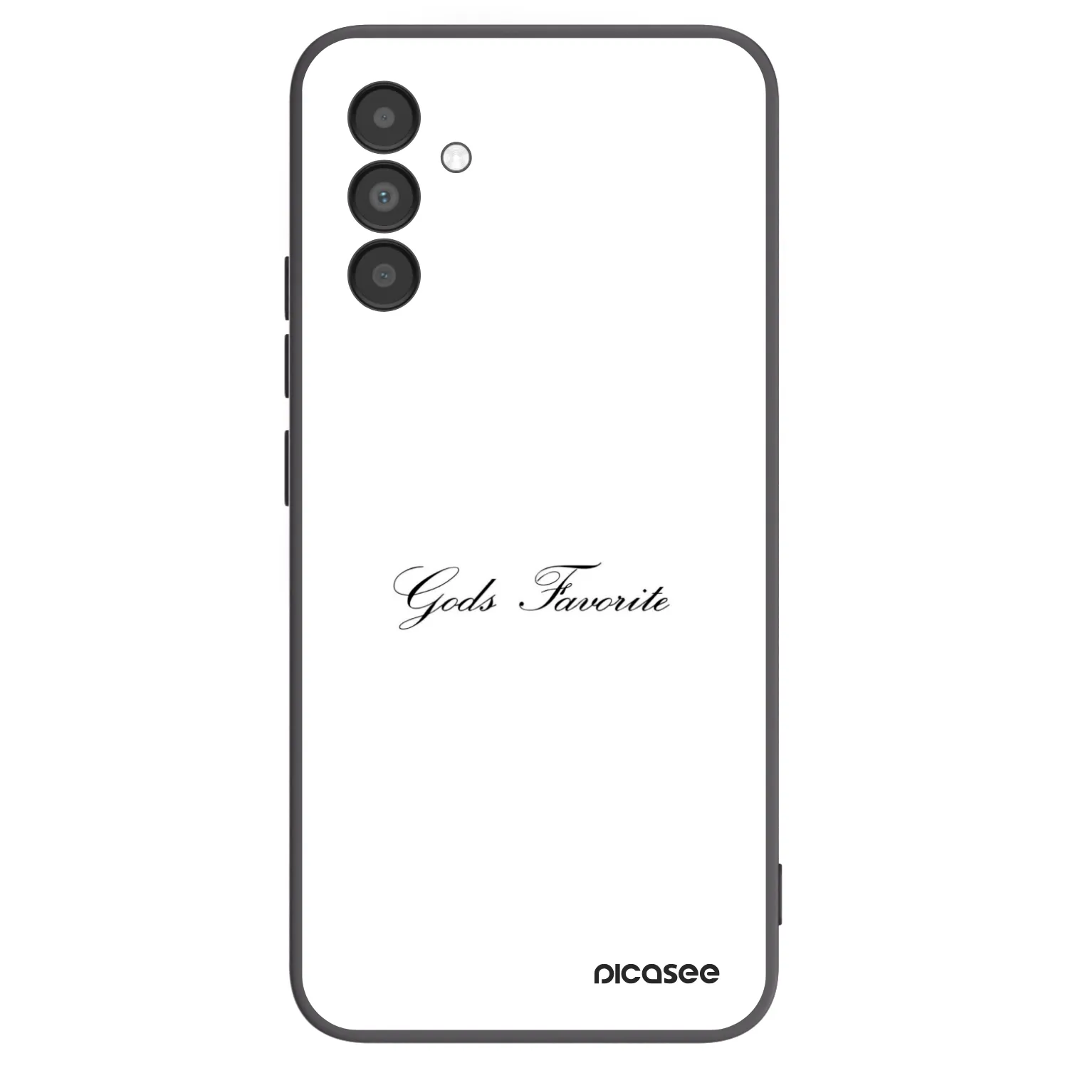 Picasee fekete szilikon tok az alábbi mobiltelefonokra Samsung Galaxy A04s A047F - Gods Favorite