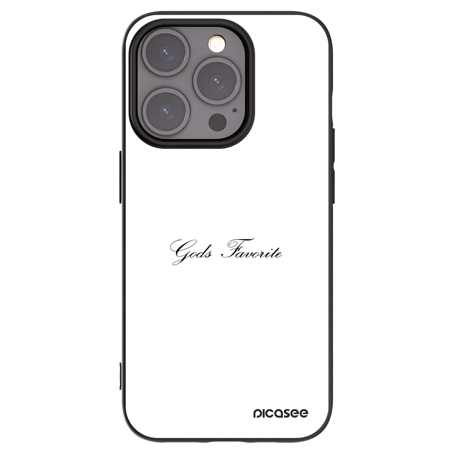 Picasee fekete szilikon tok az alábbi mobiltelefonokra Apple iPhone 15 Pro - Gods Favorite