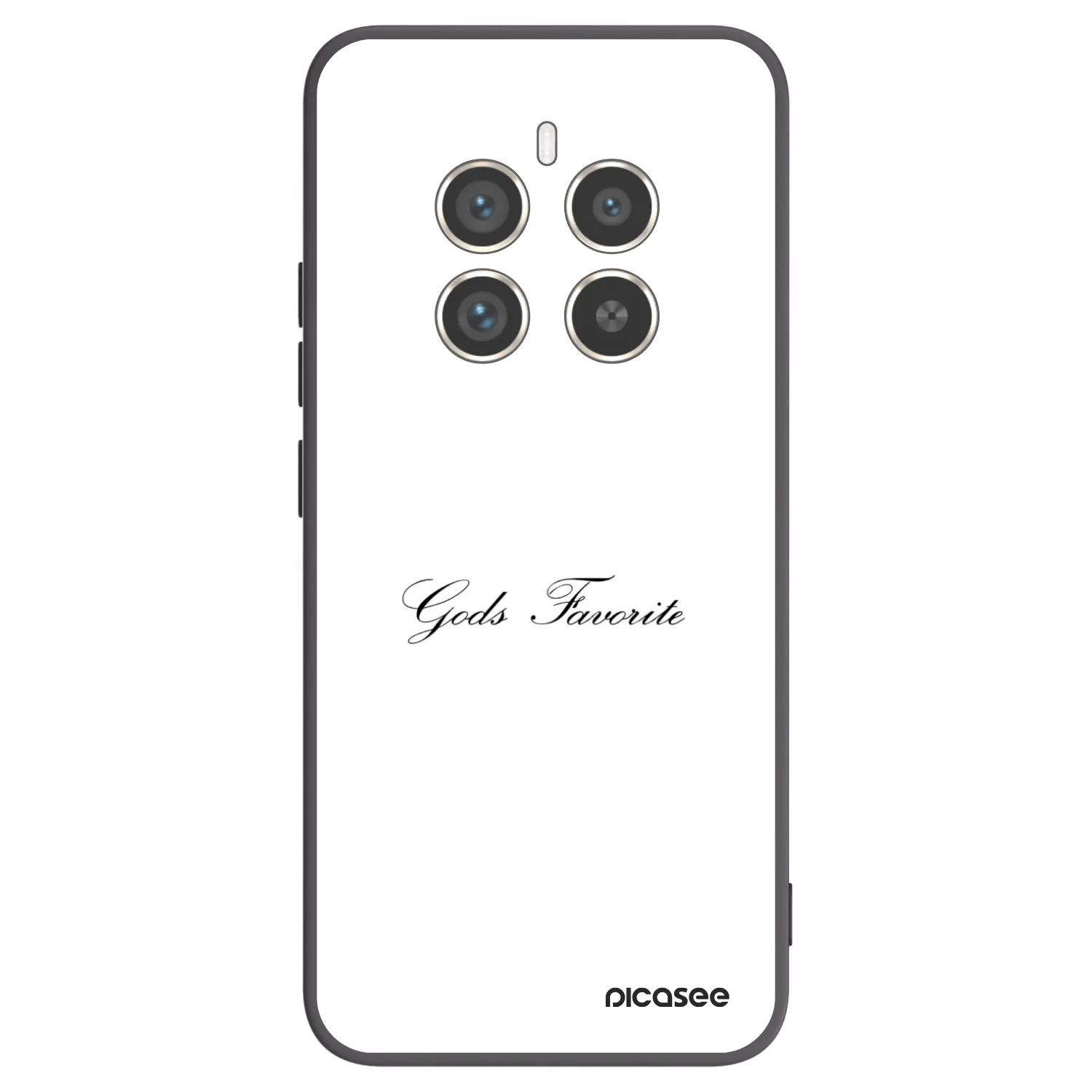 Picasee fekete szilikon tok az alábbi mobiltelefonokra Realme 12 Pro 5G - Gods Favorite