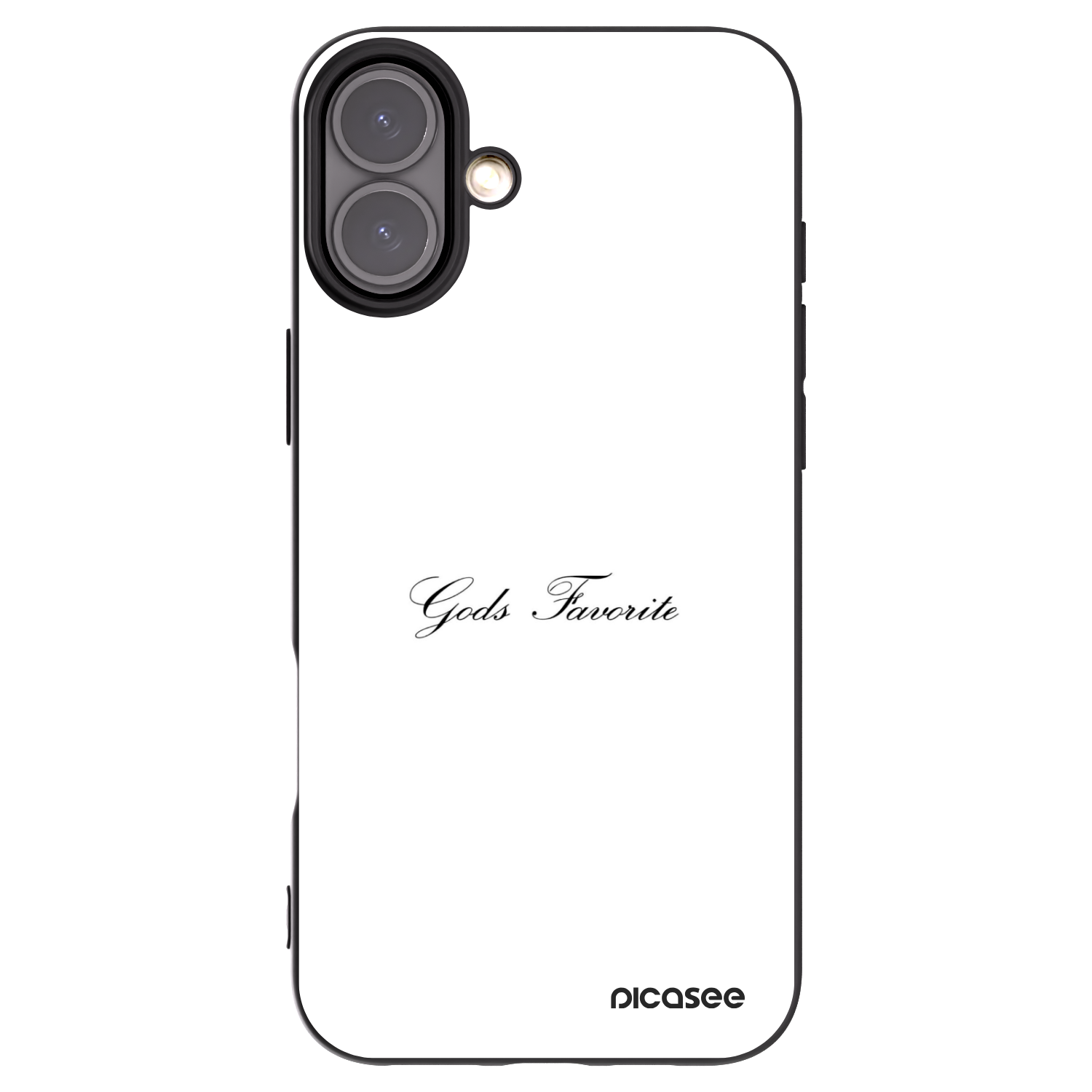 Picasee fekete szilikon tok az alábbi mobiltelefonokra Apple iPhone 16 Plus - Gods Favorite