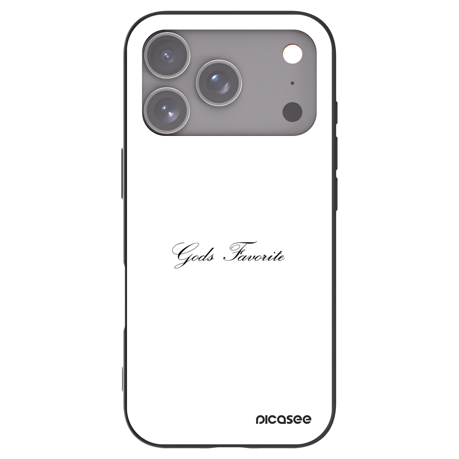 Picasee fekete szilikon tok az alábbi mobiltelefonokra Apple iPhone 17 Pro - Gods Favorite